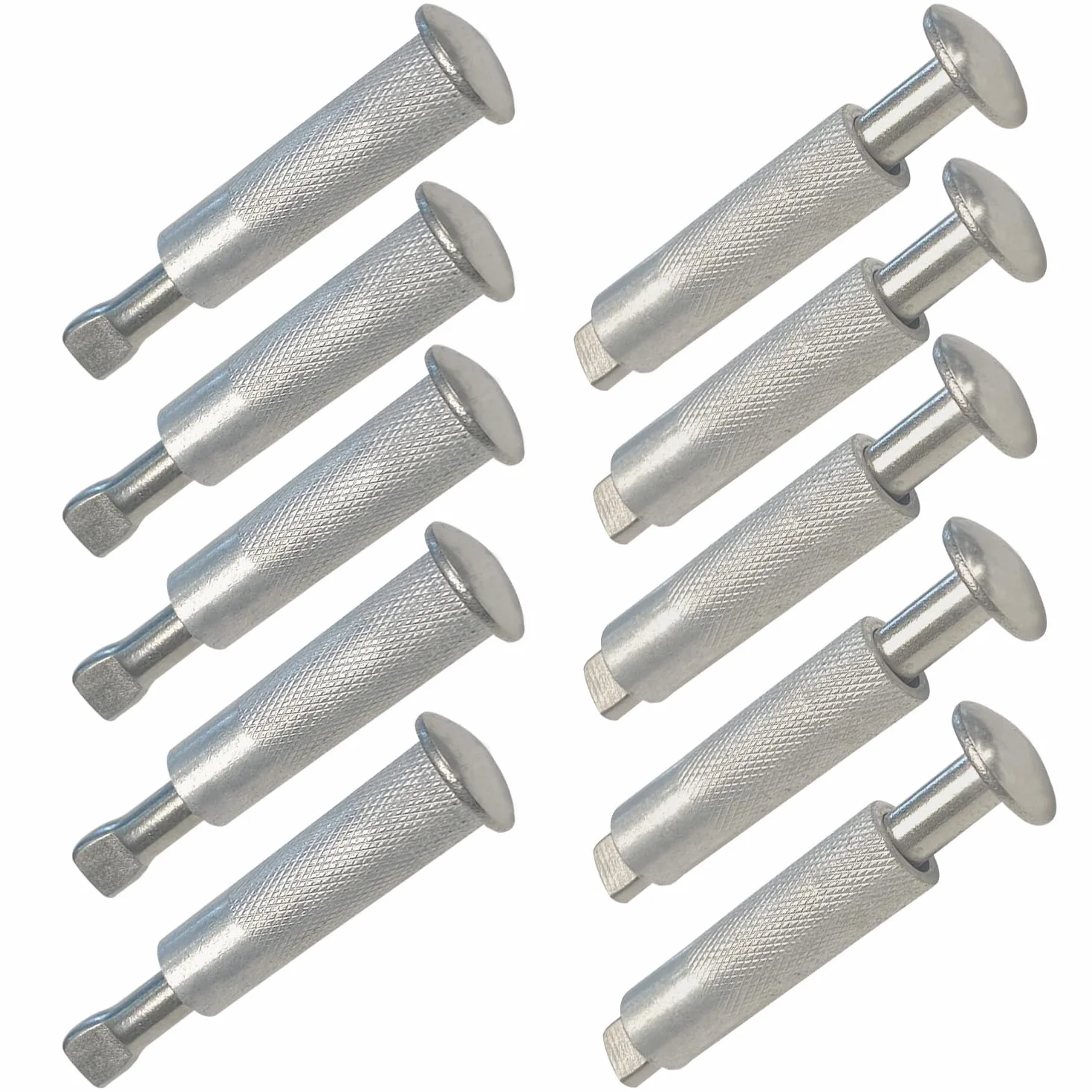 Śruby kotwiące do plandeki, śruby kotwiące do przykrycia basenu, 10 szt., kotwa śrubowa, 100% stal nierdzewna (stalowo-aluminium), nierdzewne, chowane, 16 x 65 mm (10)