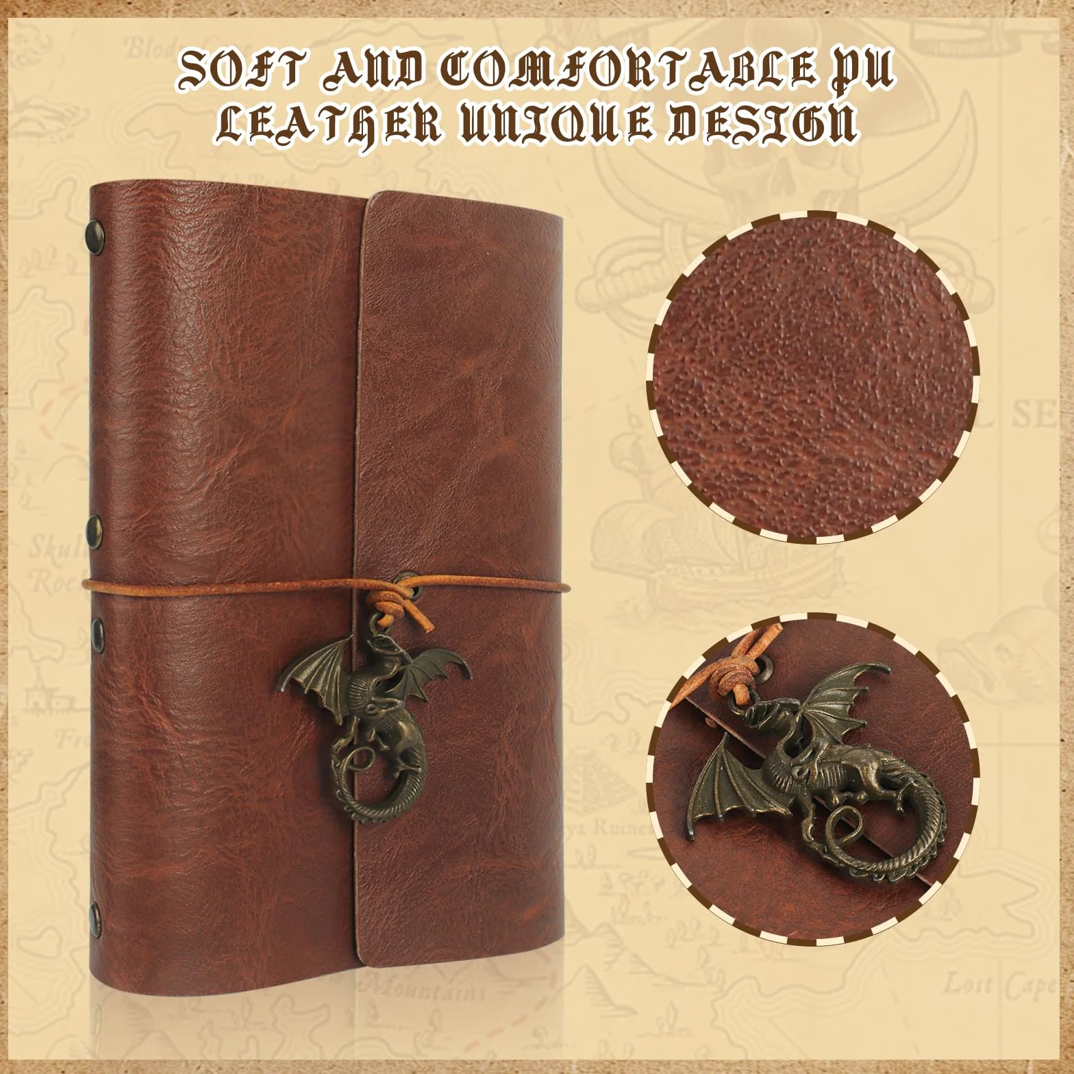 Byhoo Etui na karty z księgą zaklęć DND RPG, kieszonkowa książka zaklęć i referencyjna, akcesoria do gier Tome of Recollection TTRPG dla początkujących mistrzów DND (w zestawie 60 kart gracza w