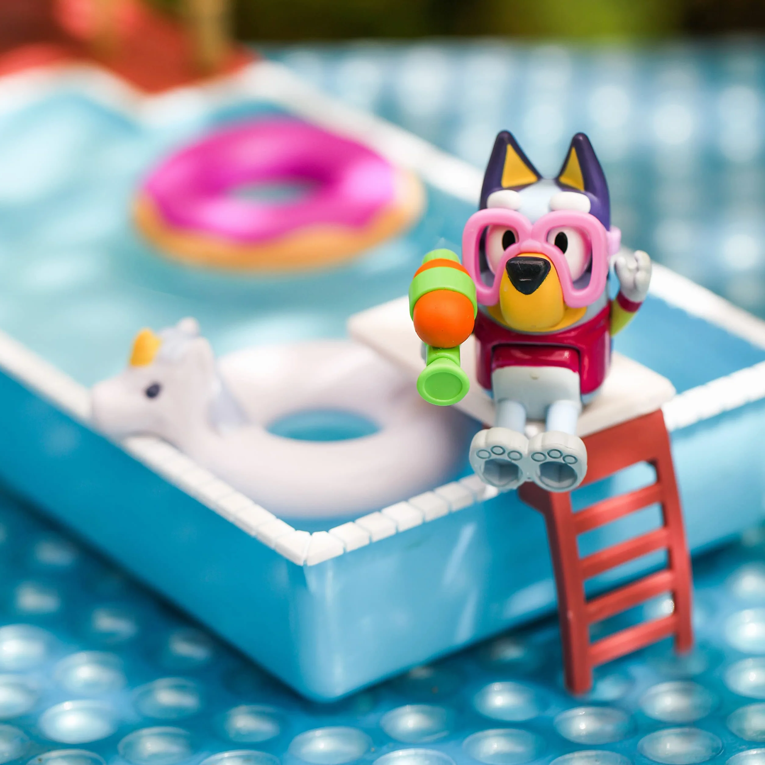 Bluey Pool Time Fun Playset with Diving Board and Deck