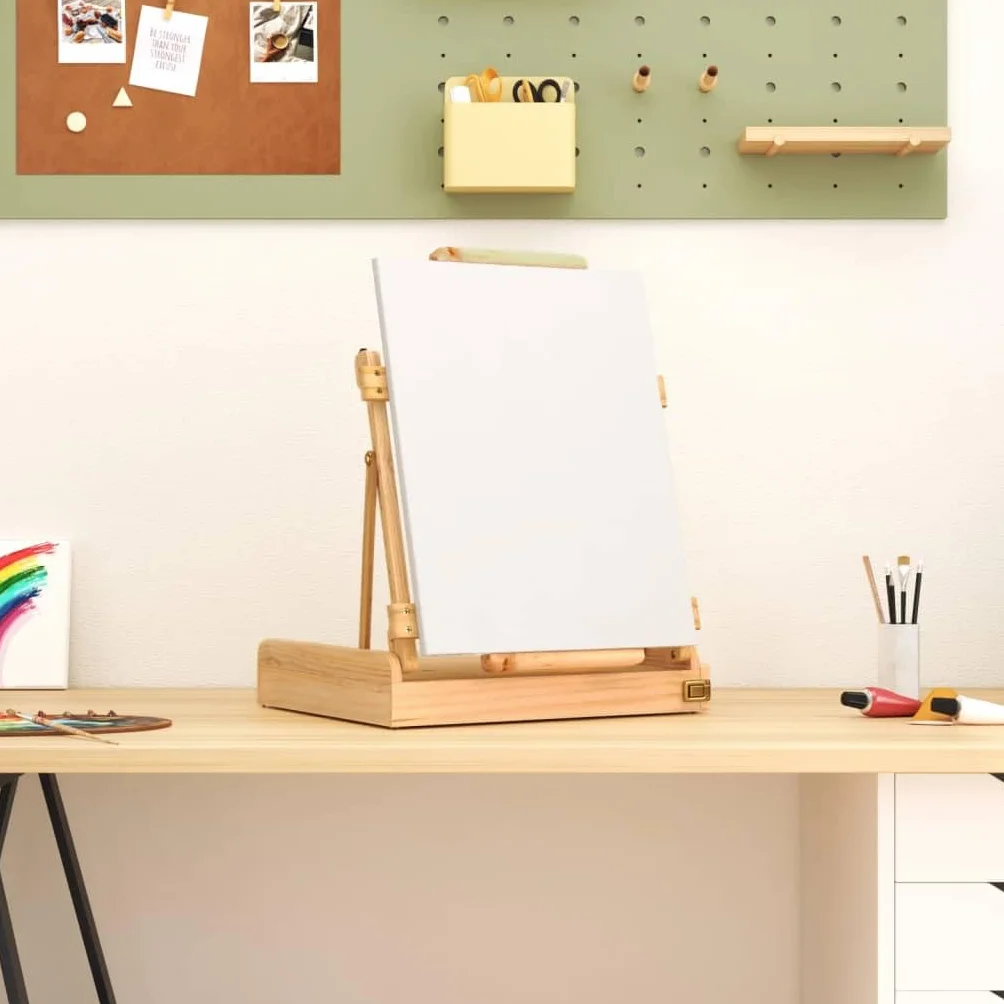 vidaXL Sztaluga stołowa z szufladą, 41,5x37x12 cm, drewno sosnowe, sztaluga stołowa, sztaluga niska, sztaluga z litego drewna, sztaluga na stół