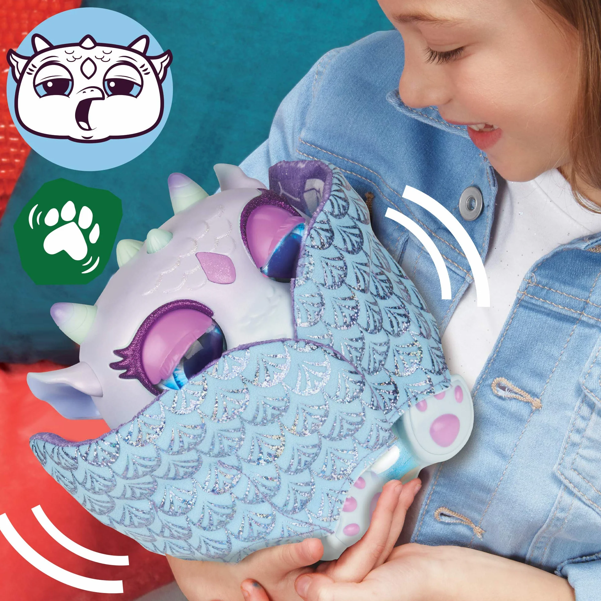 FurReal friends Moodwings Snow Dragon Interaktywna zabawka dla zwierząt domowych, ponad 50 dźwięków i reakcji, wiek od 4 lat [wyłącznie w serwisie Amazon] – wyłącznie w serwisie Amazon