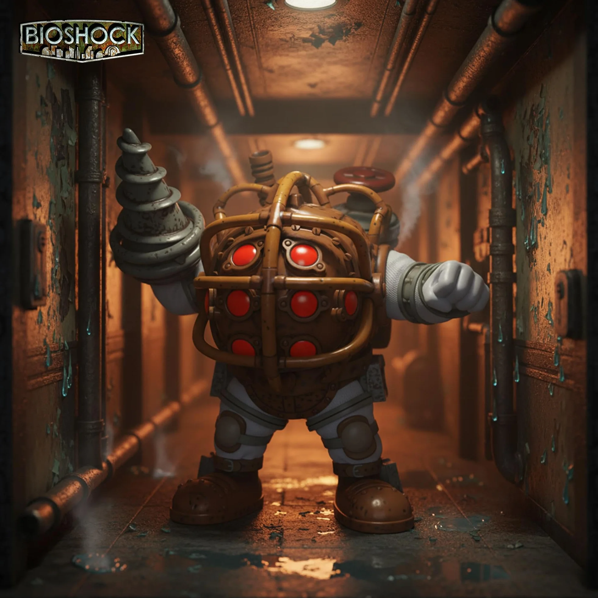 Funko Pop! Super: BioShock S3 - Bouncer Big Daddy - Figurka winylowa kolekcjonerska - Pomysł na prezent - Oficjalne towary - Zabawki dla dzieci i Dorosłych - Model figurki kolekcjonerskiej