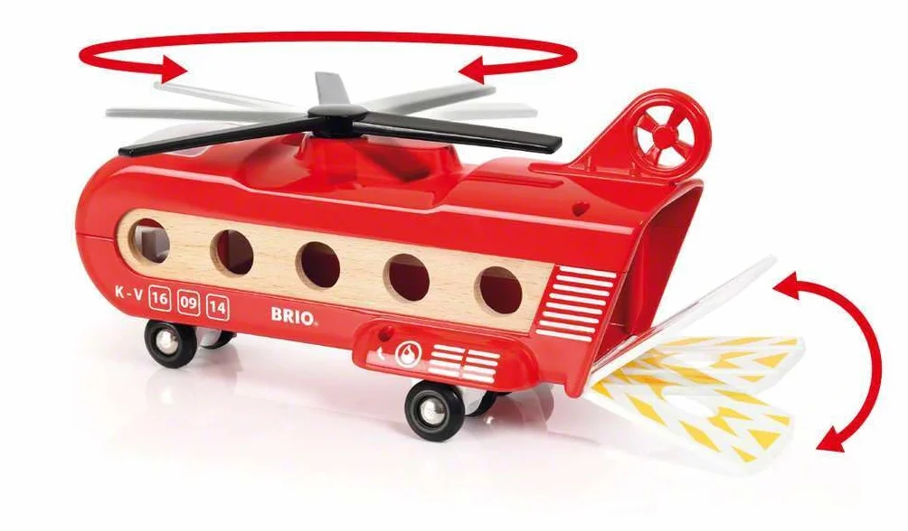 Brio 63388600 Helikopter Transportowy (63388600) Bezpieczna Zabawka Dla Dzieci Powyżej 3 Lat