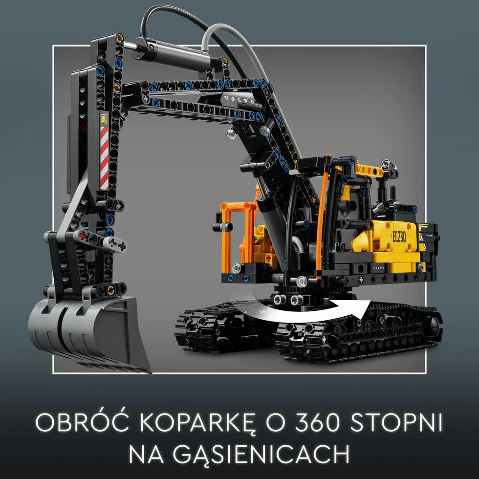 LEGO Technic Ciężarówka Volvo FMX i koparka EC230 Electric, Zabawka dla Dziecka do Zbudowania, Maszyny Budowalne dla Fana Inżynierii, Pomysł na Prezent dla 10-latka, dla Chłopca i Dziewczynki, 42175