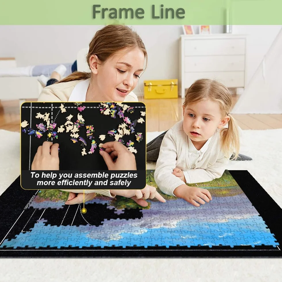 Maty Puzzle - Mata Puzzle 1000 1500 2000 3000 elementów, przenośna mata Puzzles, mata do przechowywania w rolce Puzzle Carpet, praktyczny dodatek do przechowywania puzzli