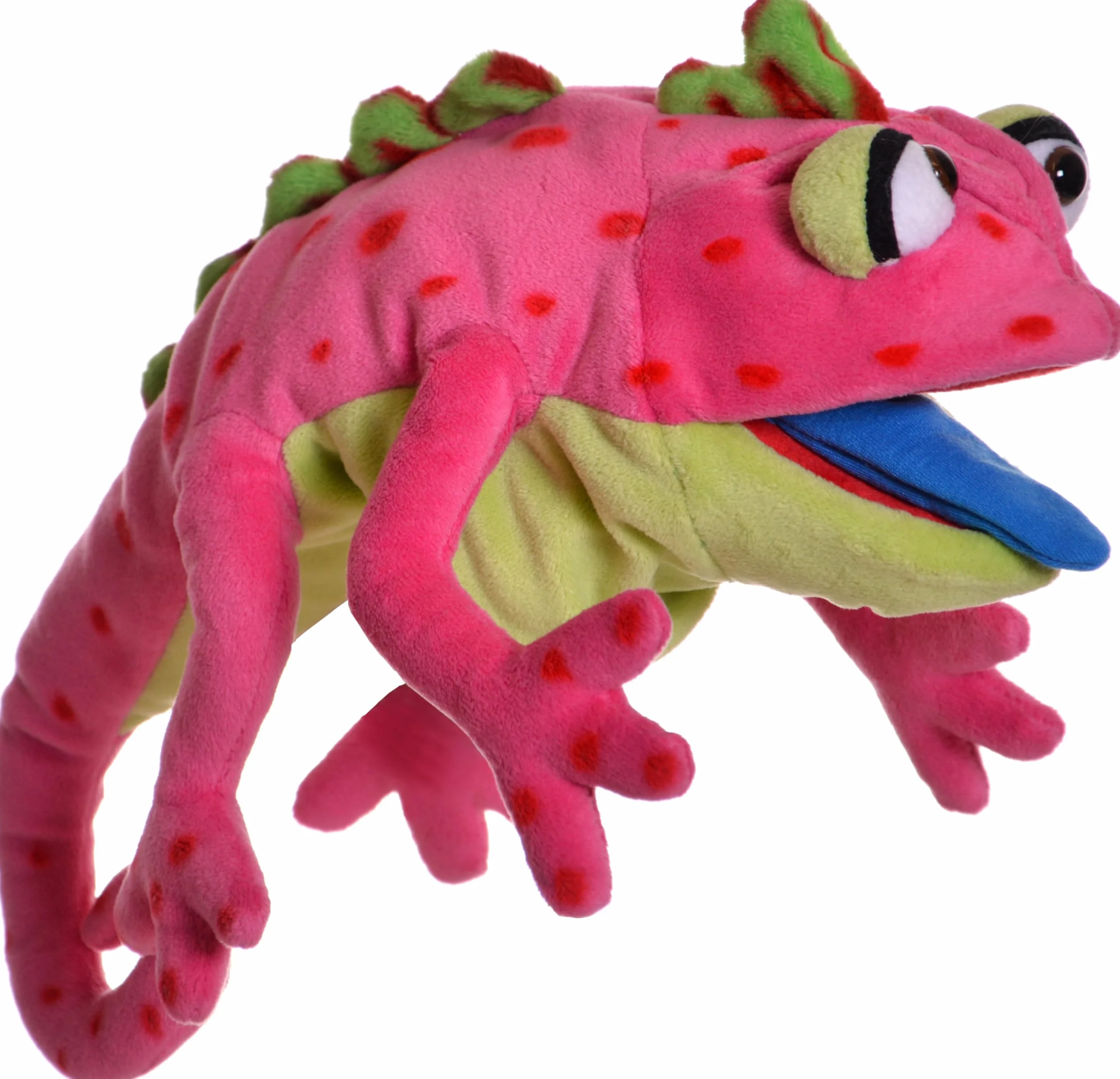 Living Puppets Wilhelminchen Chameleon, pacynka z wysokiej jakości materiałów w wspaniałych kolorach, rozmiar: 34 cm, W877