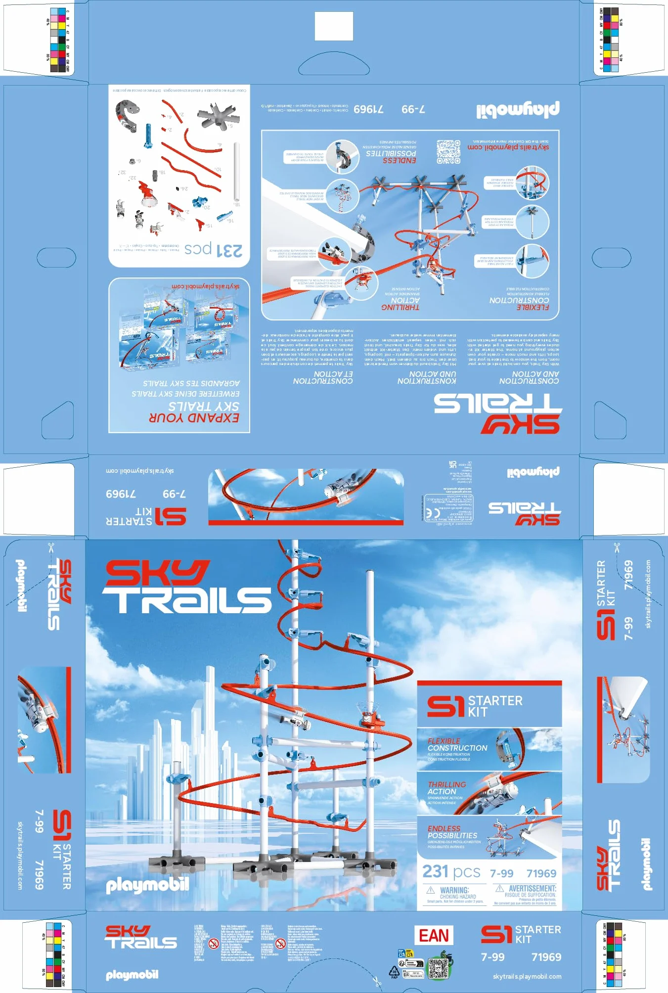 Sky Trails | Zestaw startowy | zabawka konstrukcyjna do fantazyjnych tras i przygód | stwórz swój własny świat – dla niekończącej się zabawy | dla fanów akcji i entuzjastów budowy | 71969