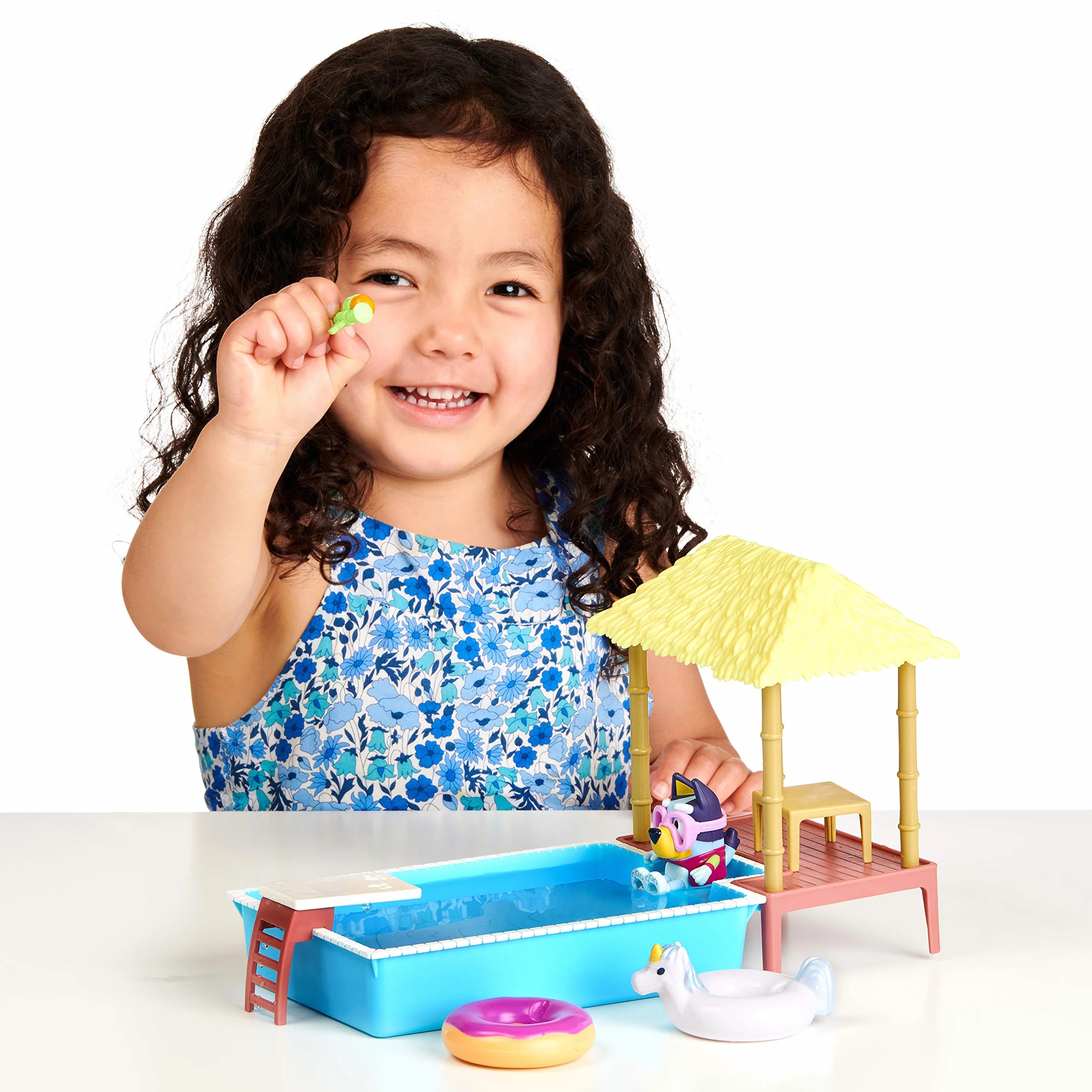 Bluey Pool Time Fun Playset with Diving Board and Deck