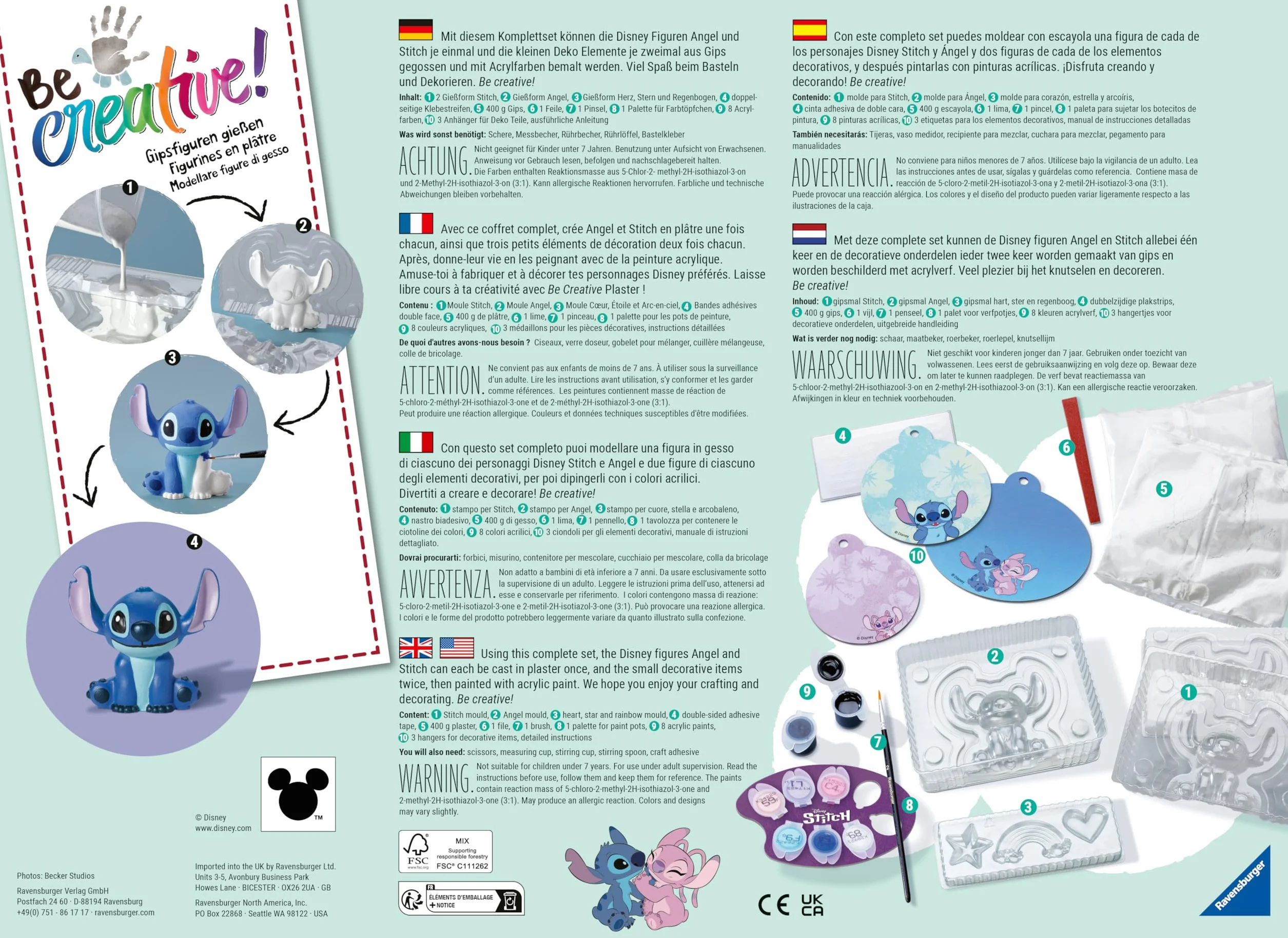BeCreative Maxi Disney Stitch - Gipsfiguren gießen