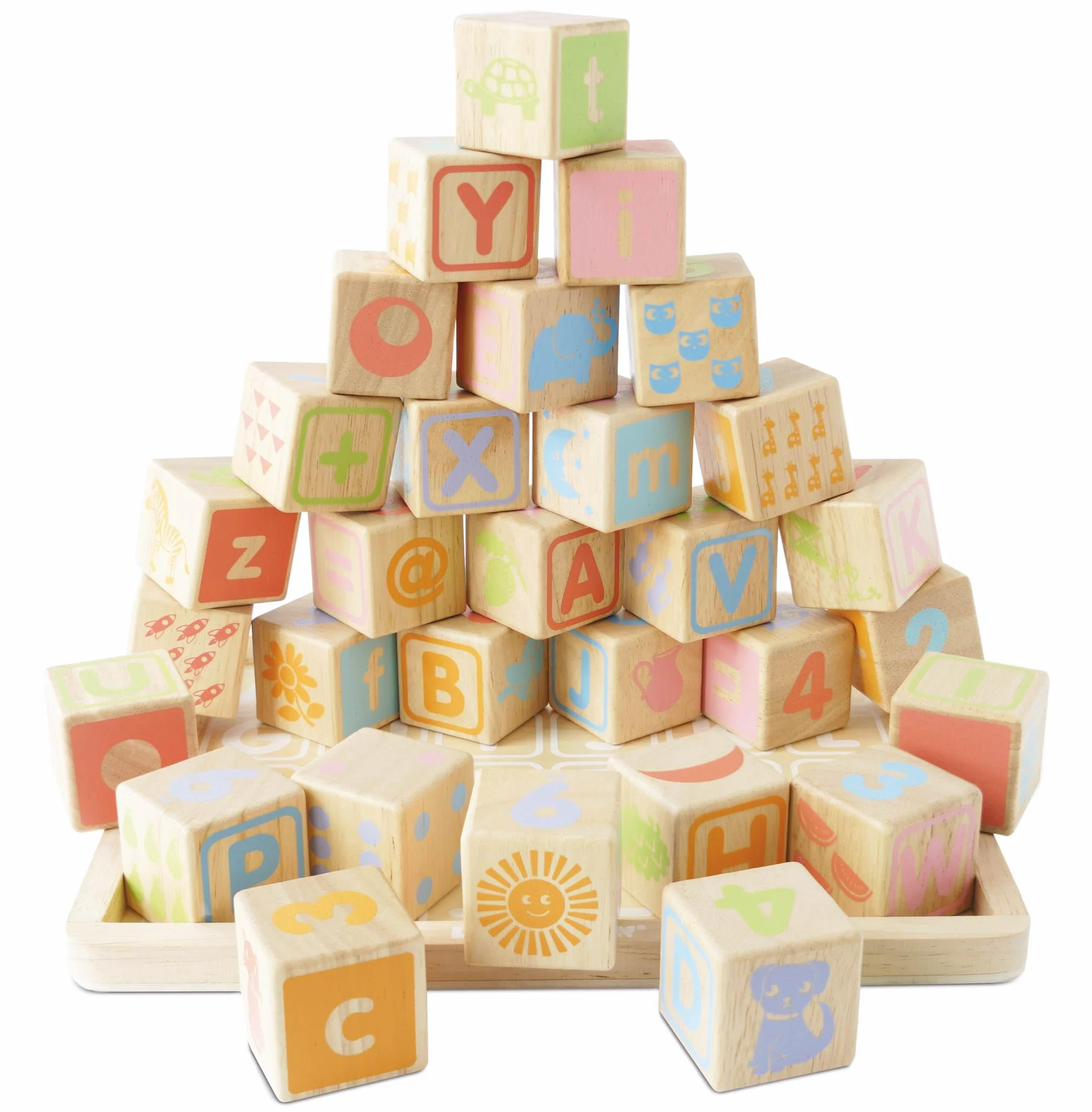 Le Toy Van Petilou Wooden Educational ABC Blocks Toy for Toddlers Babies 1 Year+