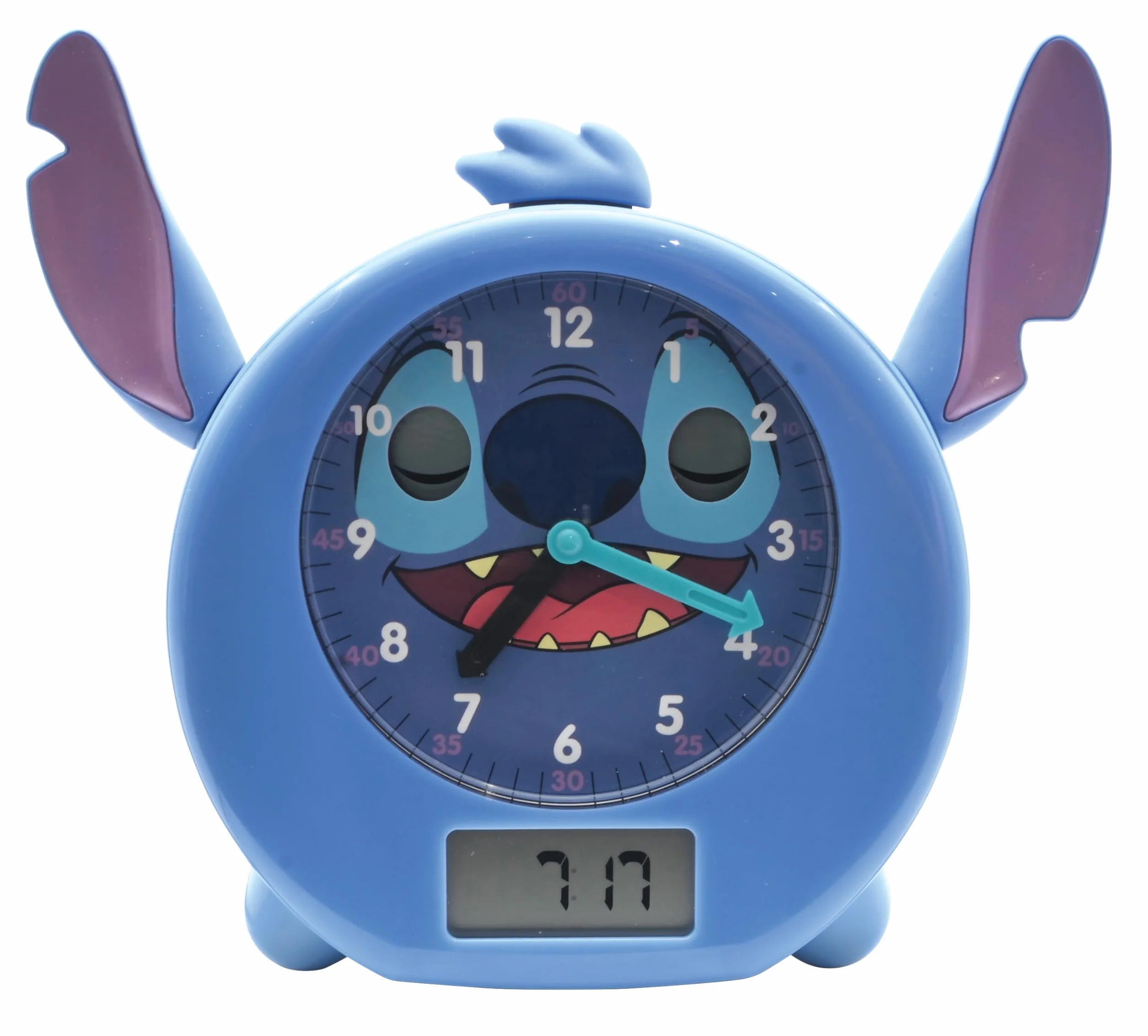 Lexibook, Disney Stitch, My Educative Night Companion, Budzik, Lampka Nocna, Symulator Świtu i Opowiadacz Historii, z Kablem Sieciowym, Niebieski, RLT100D