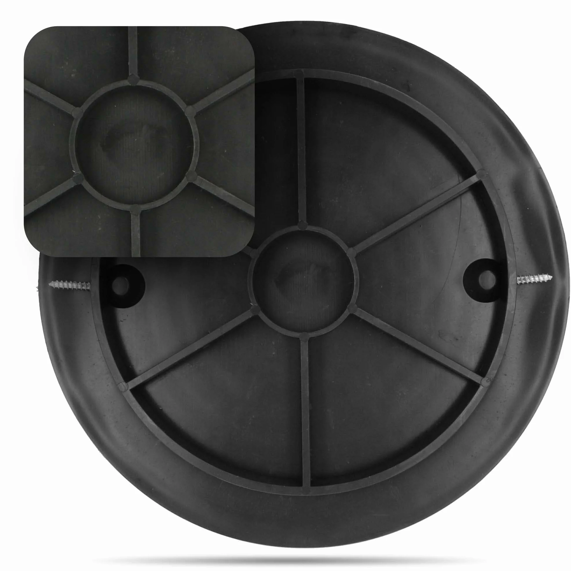 Millto™ Pokrywa Dekiel Rury Karbowanej 425 mm Właz Studni kanalizacji Komora Inspekcyjna Do Szamba Czarna Okrągła Rura Spustowa Studzienka