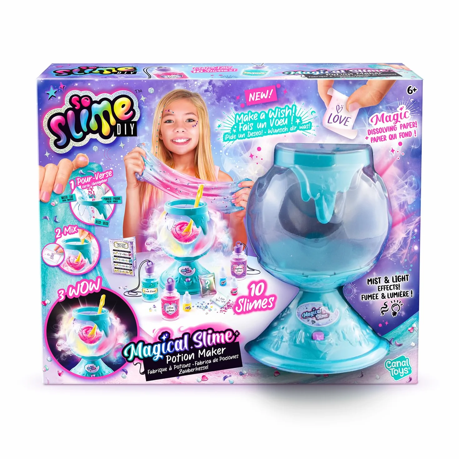 Canal Toys - Magical Slime - Moja Fabryka Magicznych Eliksirów - Kocioł Slime DIY - Od 6 lat - SSC 196, Wielokolorowy, 34 x 14 x 27,5 cm