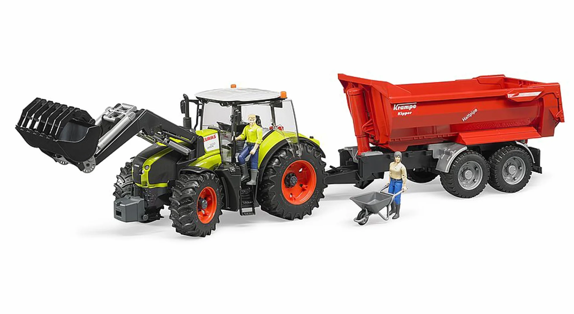 bruder 03013 - Claas Axion 950 z ładowaczem czołowym - 1:16 Ciągnik, traktor, buldog, rolnictwo, farma, leśnictwo, bworld, przyczepa