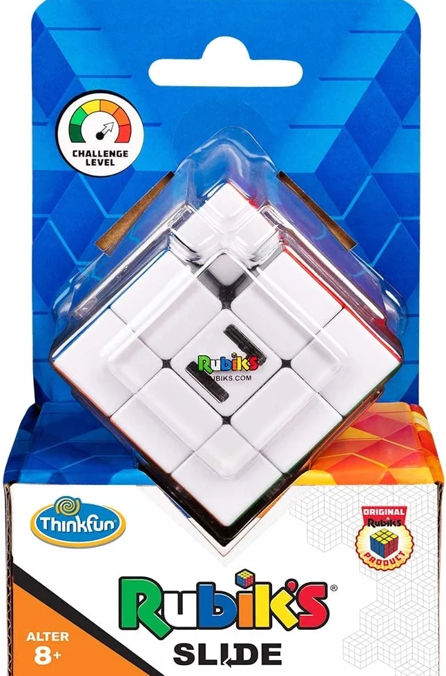 ThinkFun - 76459 - Rubik's Slide - eine neue Herausforderung für Fans des original Rubik's Cubes 3x3. Ein tolles Geschenk für Jungen und Mädchen ab 8 Jarhren.