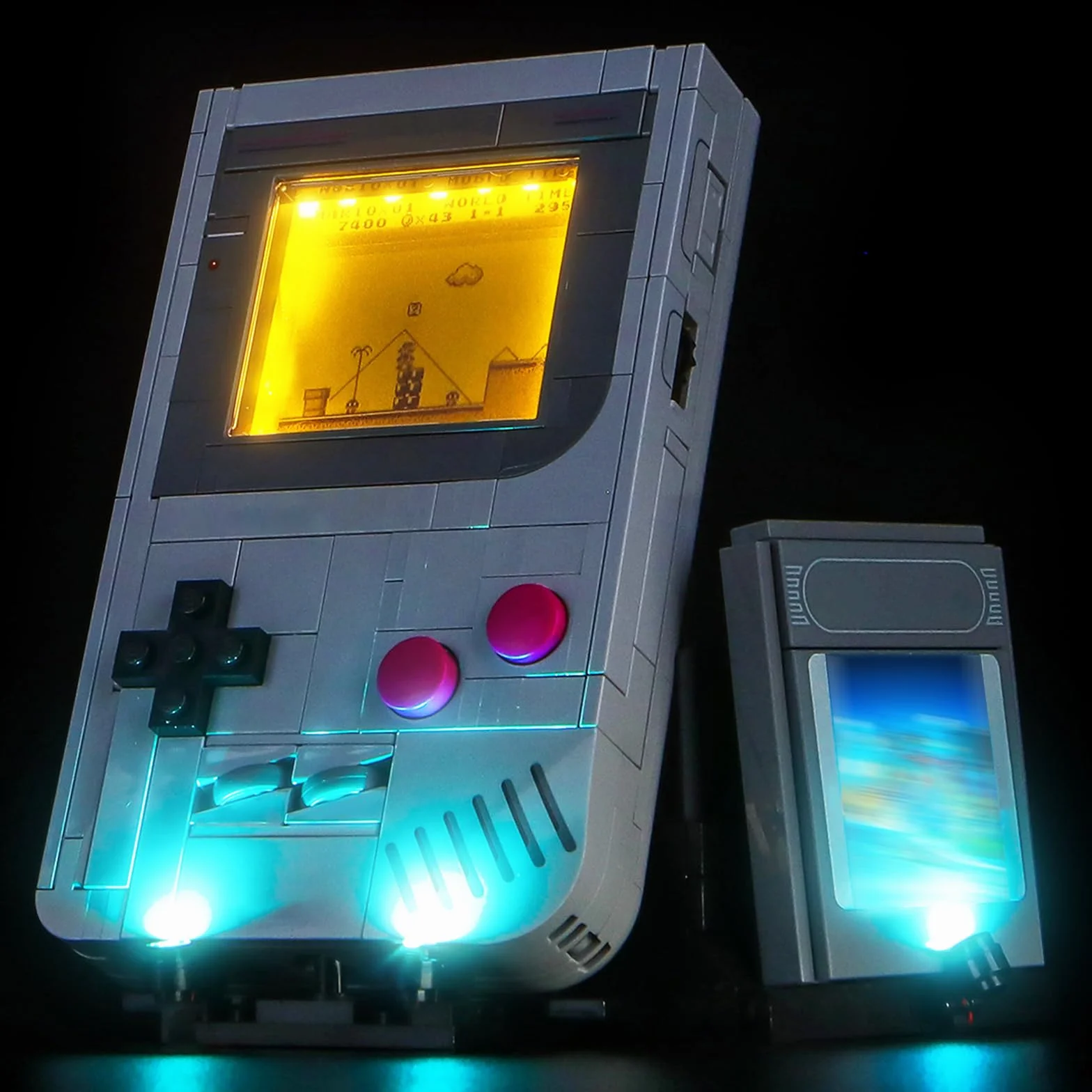 Zestaw świateł LED kompatybilny z Lego 72046 Game Boy (nie jest to model), zestaw oświetlenia dekoracyjnego, kompatybilny z klockami Lego Game Boy