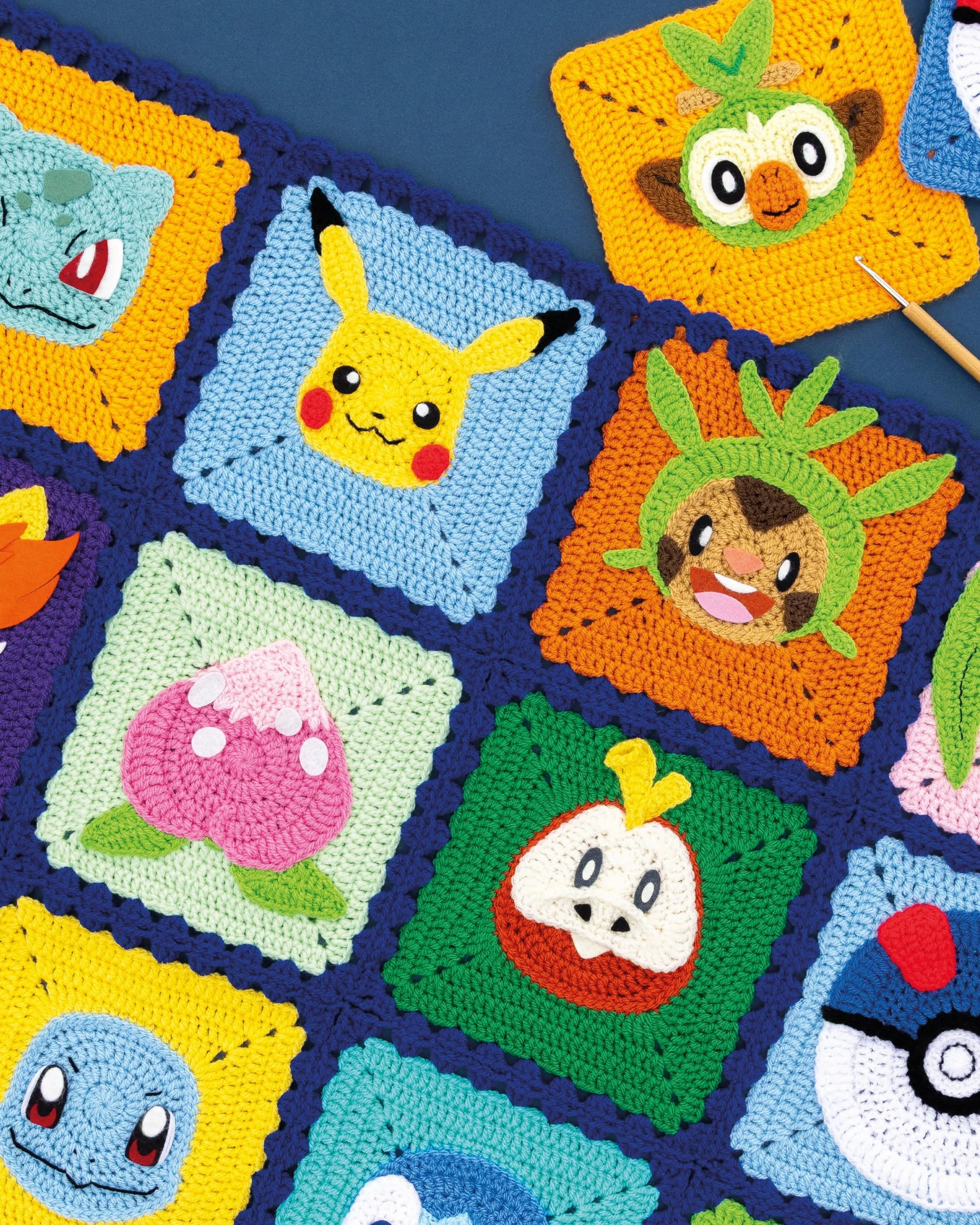 Pokémon Crochet Squares: Bring Pikachu and Friends to Life with Over 30 Cute Pokémon Granny Squares