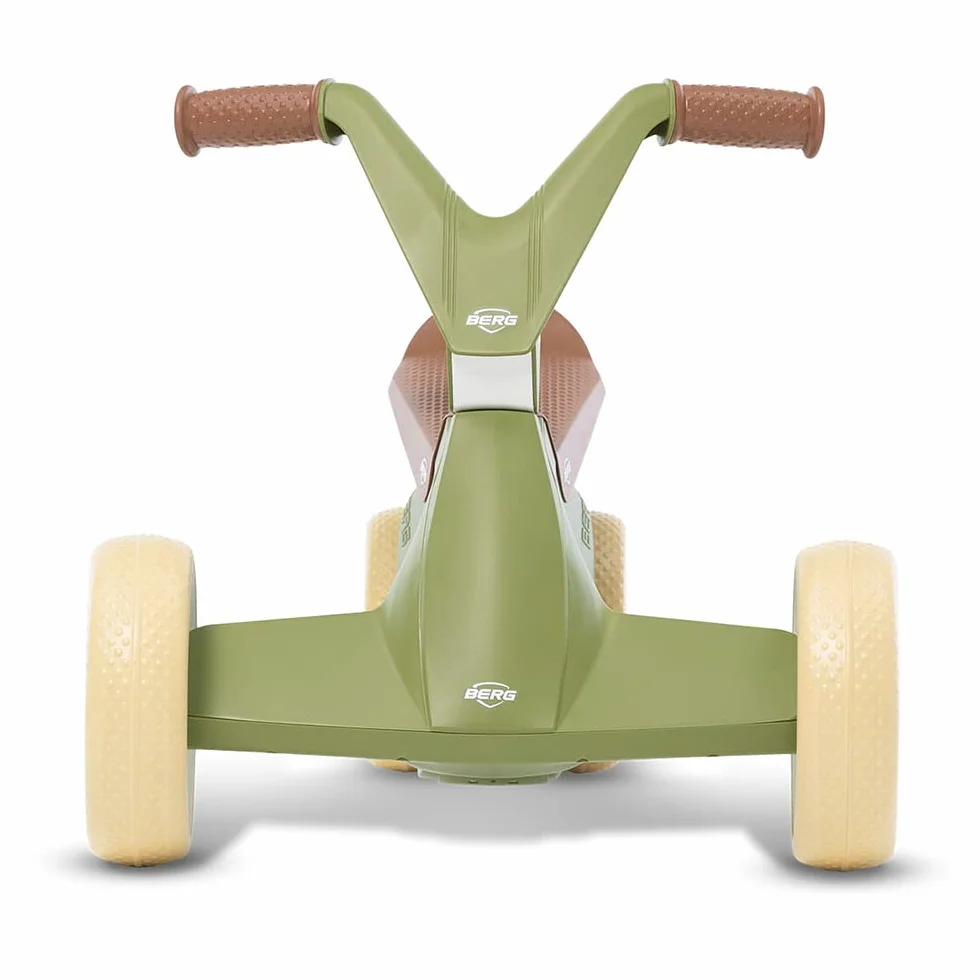 Berg GO² Samochód zjeżdżalniowy 2 w 1 w stylu retro, zielony | ślizgacz i rowerek biegowy, samochód dziecięcy z rozkładanymi pedałami, gokart, zabawka dla dzieci w wieku 10-30 miesięcy, duży