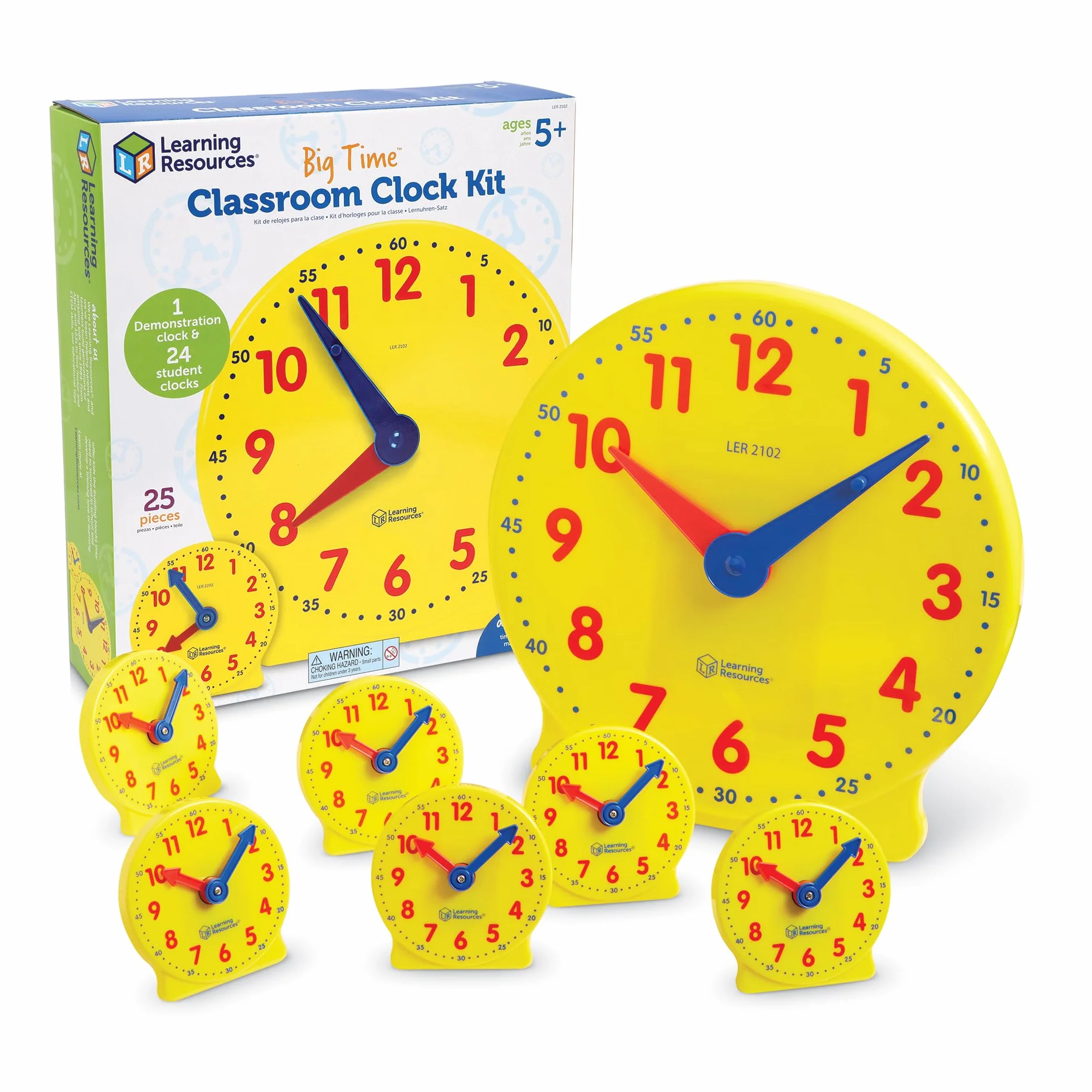 Learning Resources Big Time Klasa Zegar 25-Kawałek Zestaw