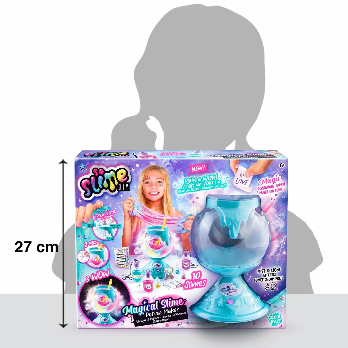 Canal Toys - Magical Slime - Moja Fabryka Magicznych Eliksirów - Kocioł Slime DIY - Od 6 lat - SSC 196, Wielokolorowy, 34 x 14 x 27,5 cm