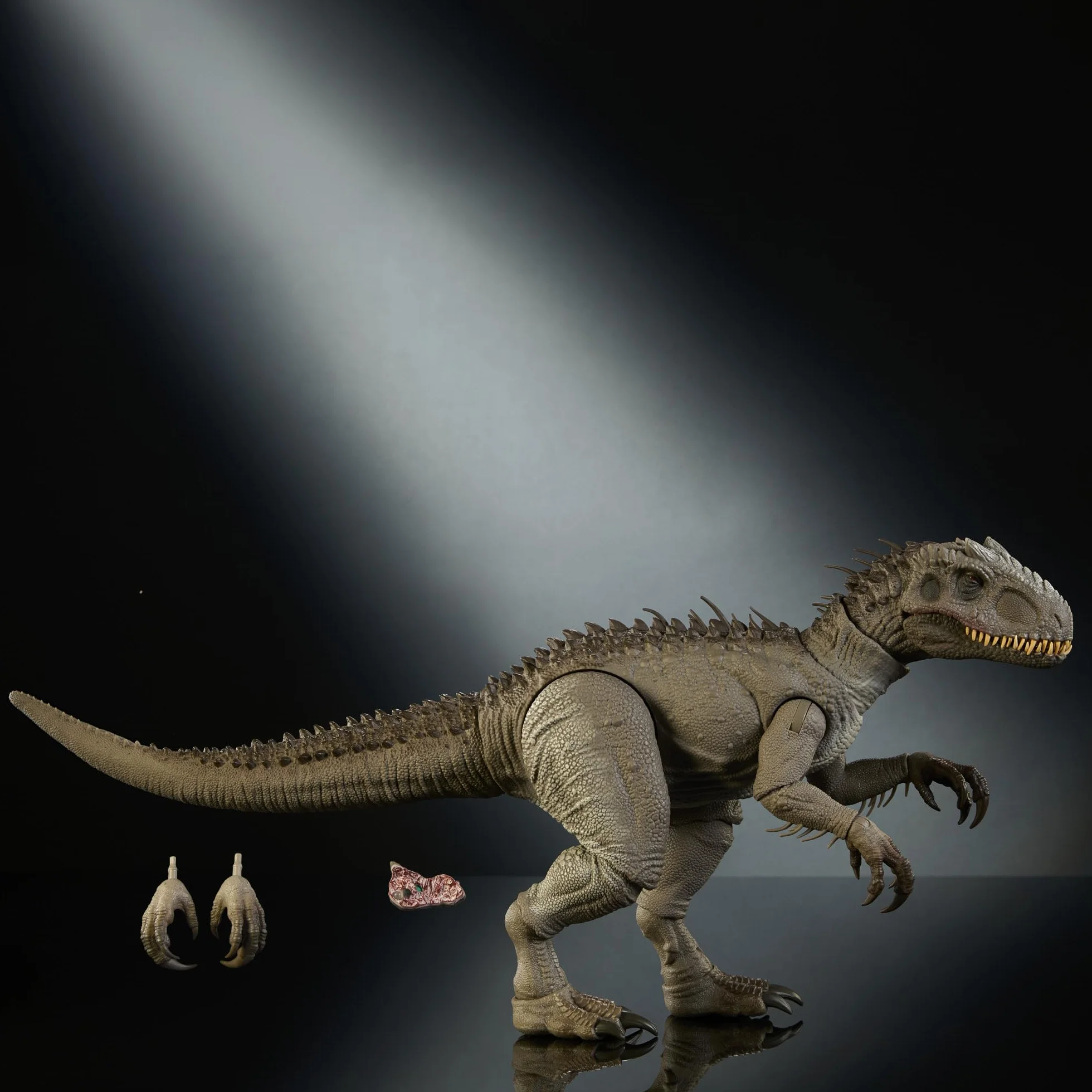Mattel Jurassic World Kolekcja Hammonda Indominus Rex Dinozaur, duża figurka deluxe, punkty ruchu, wymienne szpony i „implant do śledzenia”, zabawka dla dzieci 8+, fanów i kolekcjonerów, JKG98