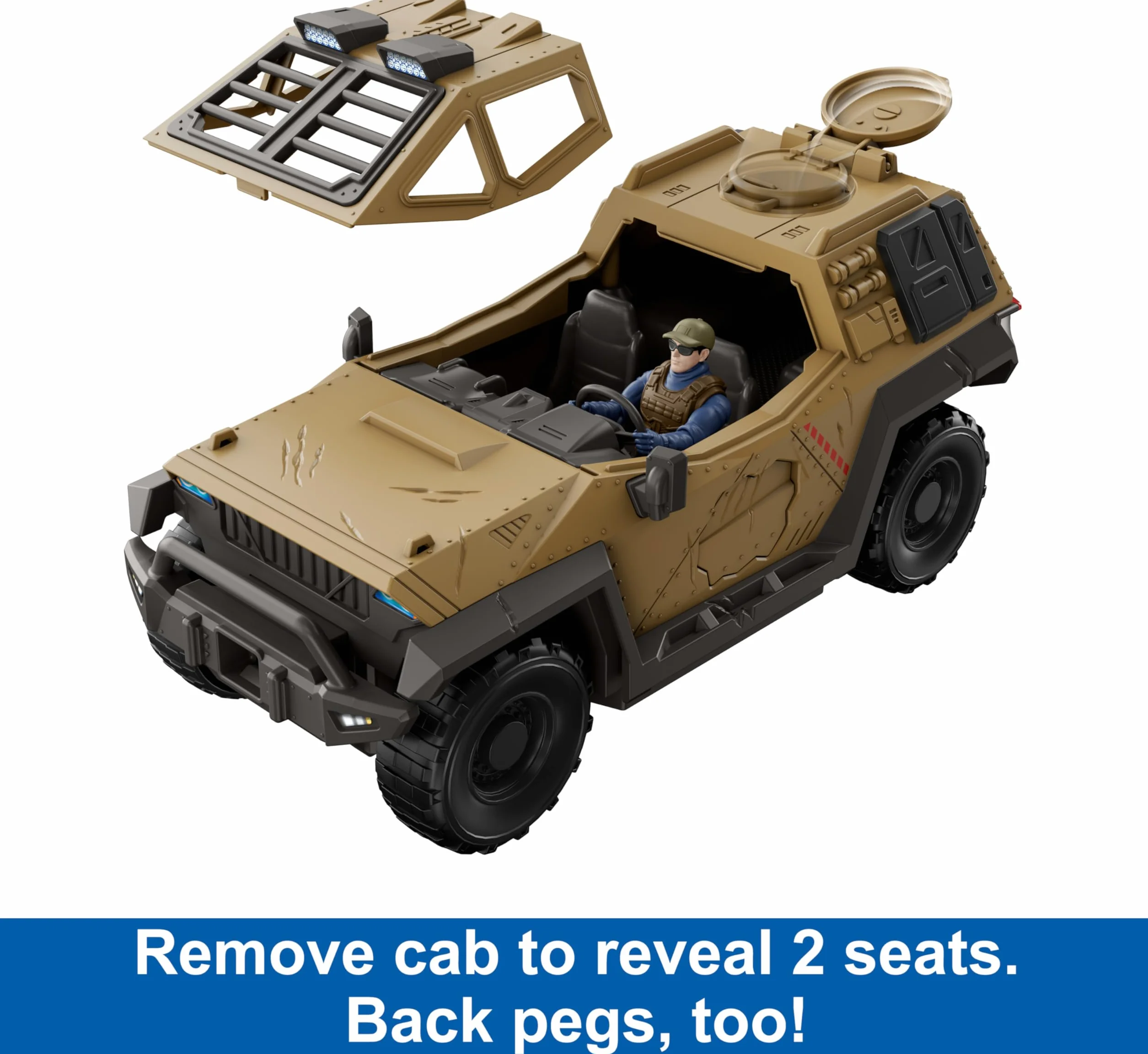 Mattel Jurassic World Truck & Einiosaurus Dinosaur Action Figure Toy Set with Flip & Roll Feature, Mission Mayhem Vehicle for Dino & Destruction Play