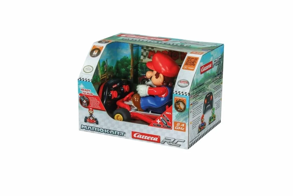 Carrera 370200989P RC 2,4 GHz Mario Kart Pipe Kart Mario RC pojazd oficjalnie licencjonowany autentyczne wzornictwo dla fanów Nintendo samochód zdalnie sterowany