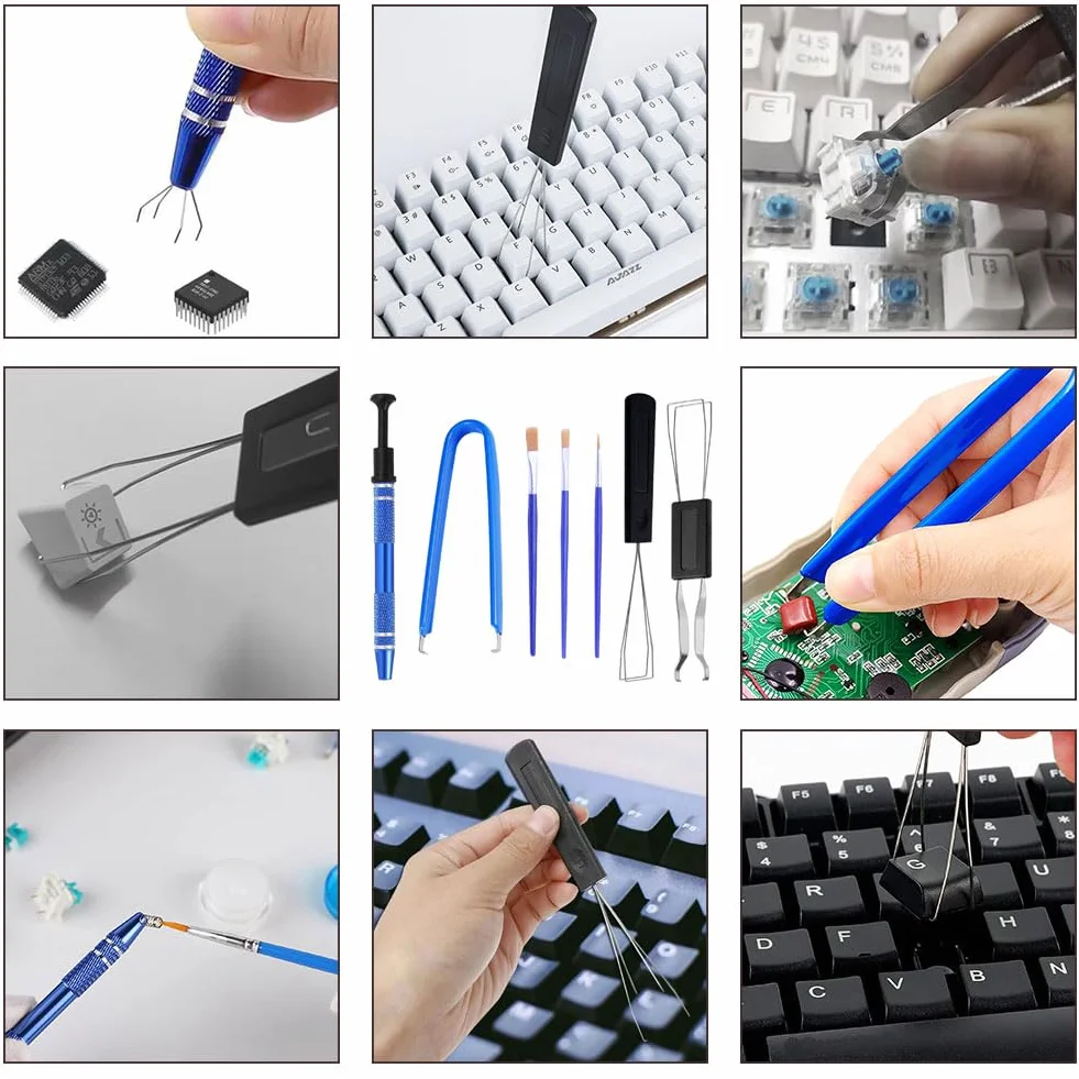 Helweet Puller Keycaps Puller, ściągacz nasadek klawiszy, usuwanie klawiszy, czyszczenie mechanicznych klawiatur