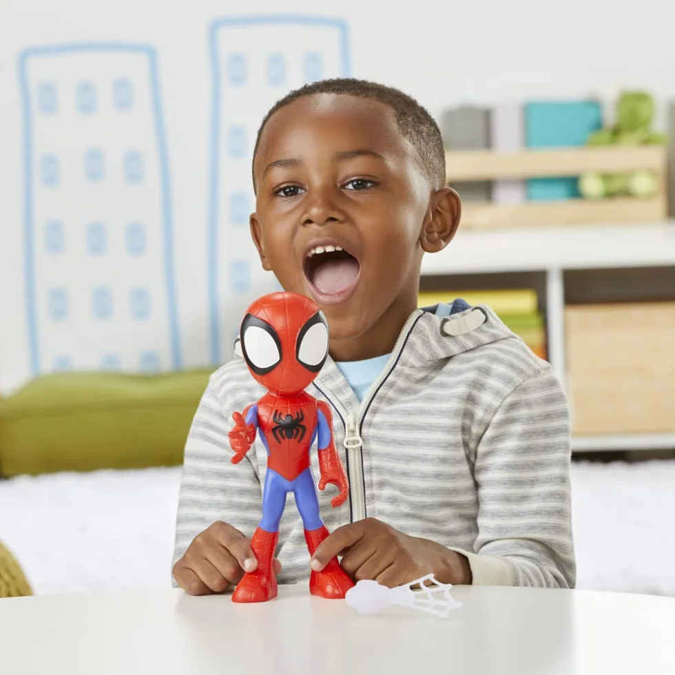 Superwielka figurka Spideya o wysokości 22,5 cm z serialu "Spidey i super-kumple" Marvela, zabawka dla przedszkolaków