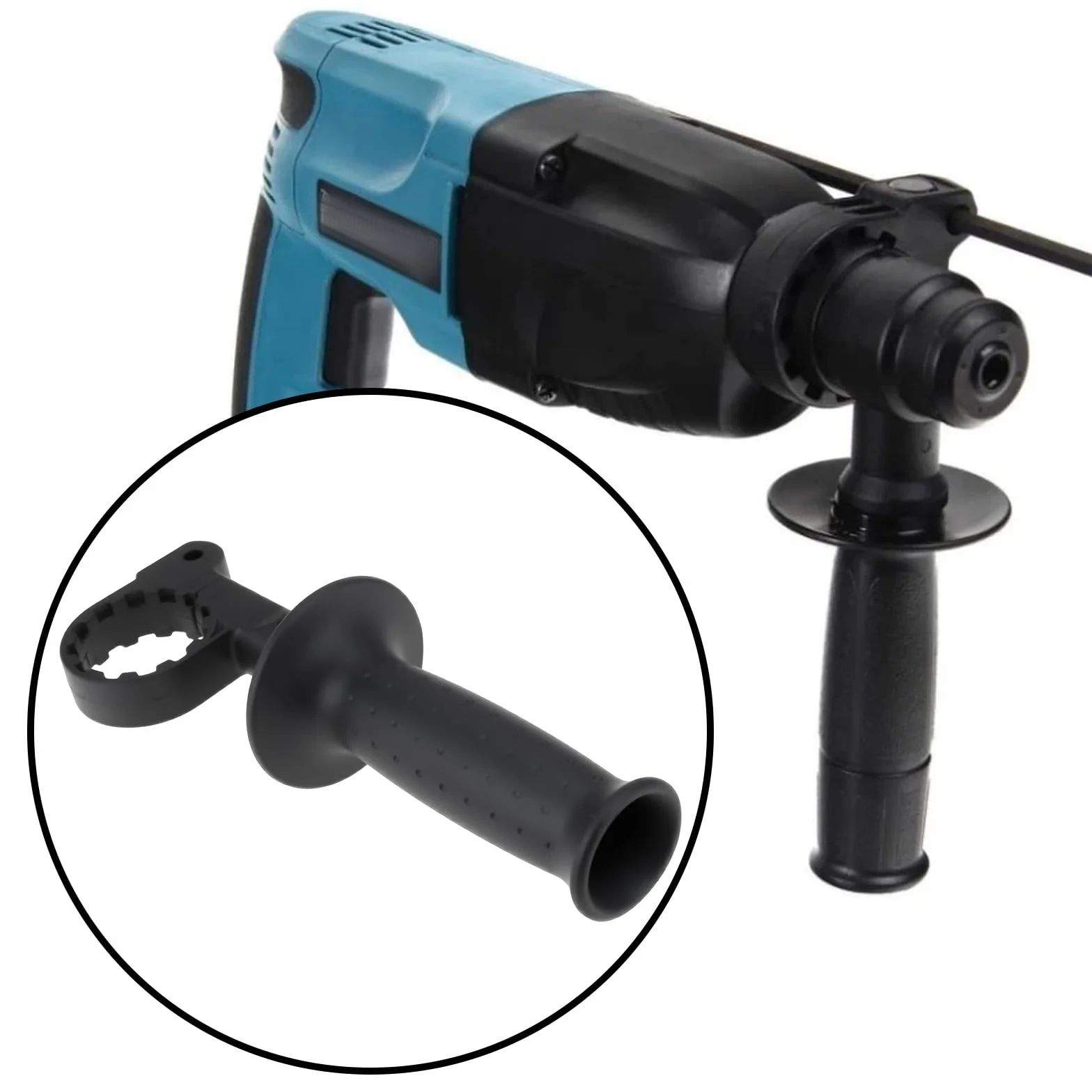 SG Store Wymiana uchwytu pomocniczego młotka kompatybilna z Makita HR 2440 2450 F FT 2470 czarny