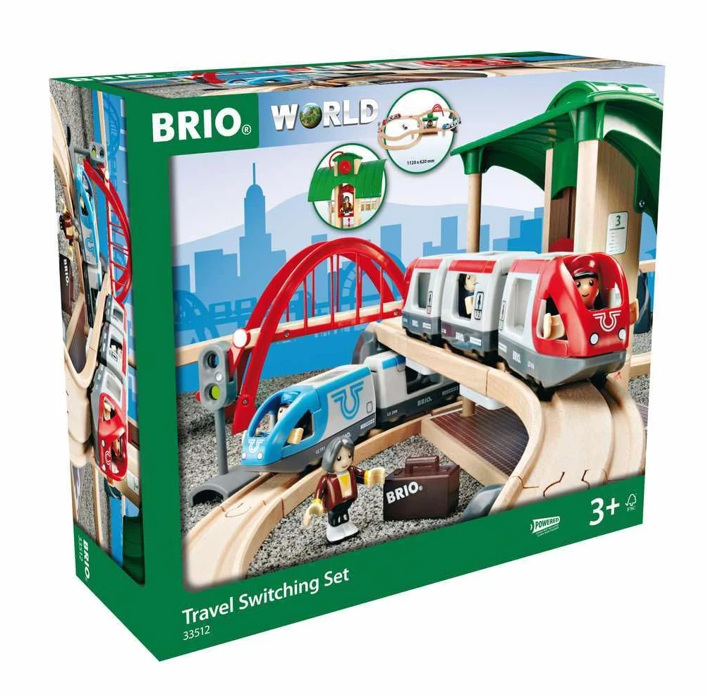Brio 63351200 Pociąg Osobowy Z Dworcem (63351200) Bezpieczna Zabawka Dla Dzieci Powyżej 3 Lat