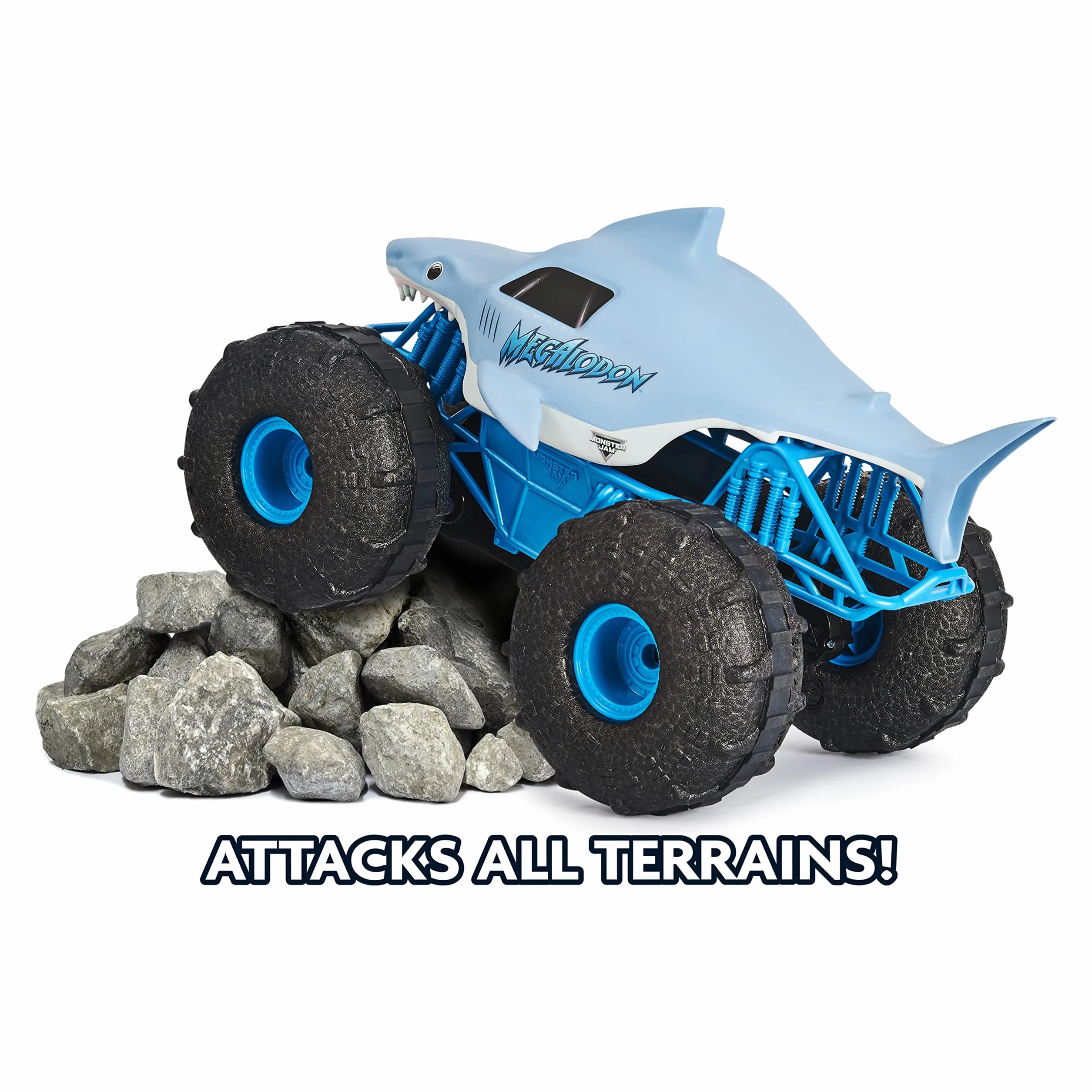 Monster Jam 6056227 Megalodon Storm Zdalnie Sterowany Pojazd, Wielokolorowy, Skala 1:15