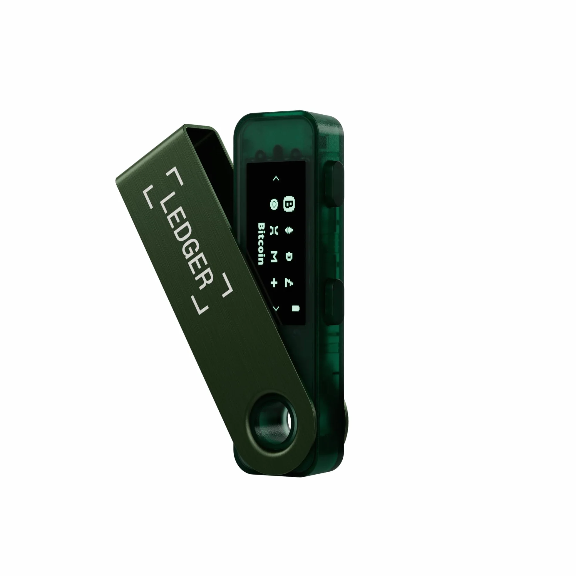 Ledger Nano S Plus — doskonały portfel sprzętowy klasy podstawowej do bezpiecznego zarządzania wszystkimi Twoimi krypto i NFT. (Szmaragdowa zieleń)