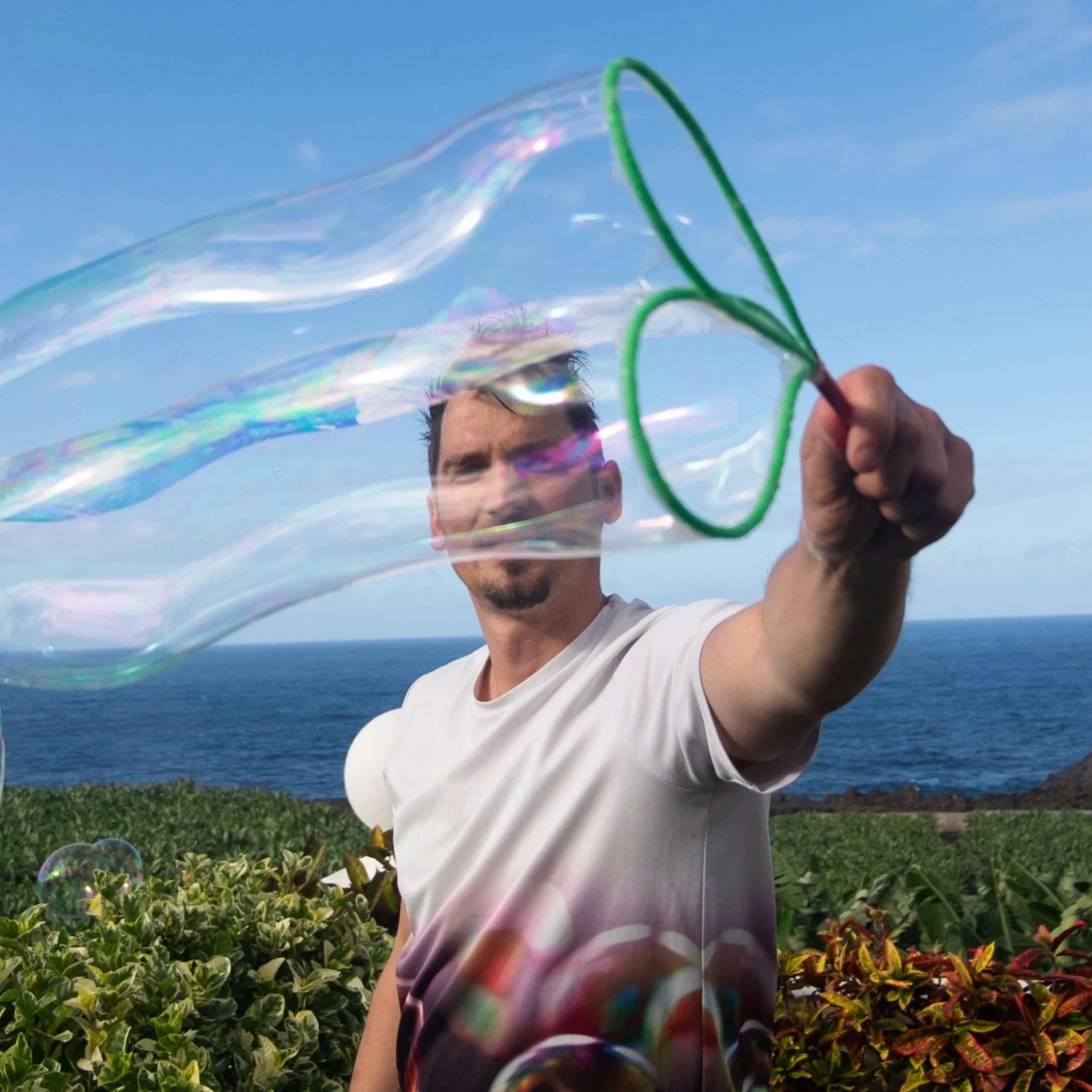 Bubble Brothers Zestaw baniek mydlanych, 5 sztuk, pałeczki do baniek mydlanych i płyn do baniek mydlanych, 5 l, roztwór do baniek mydlanych, stabilne bańki mydlane, butelka do