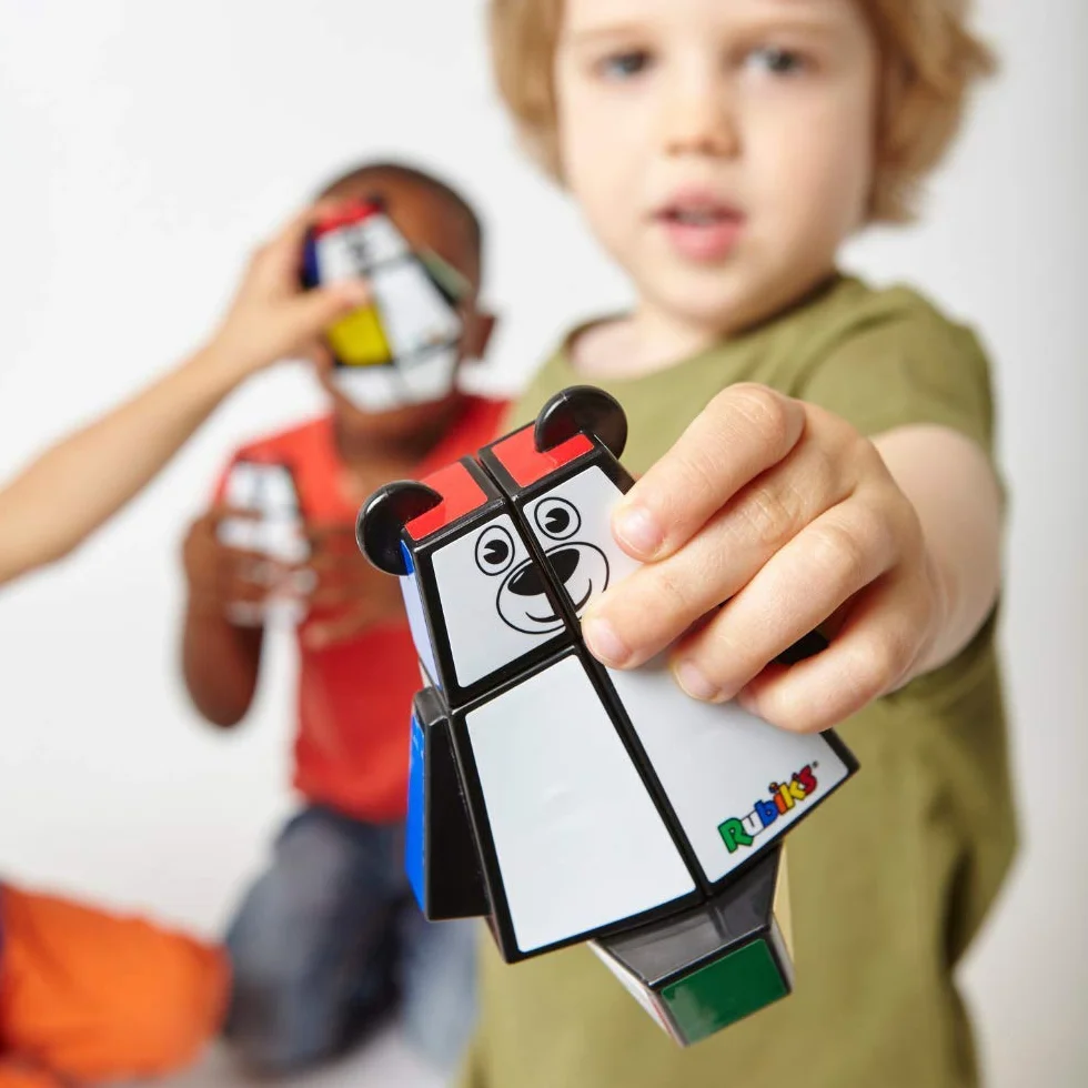 Rubik's Junior niedźwiedź | oryginalne puzzle zwierzęce dla dzieci, łatwe do chwytania