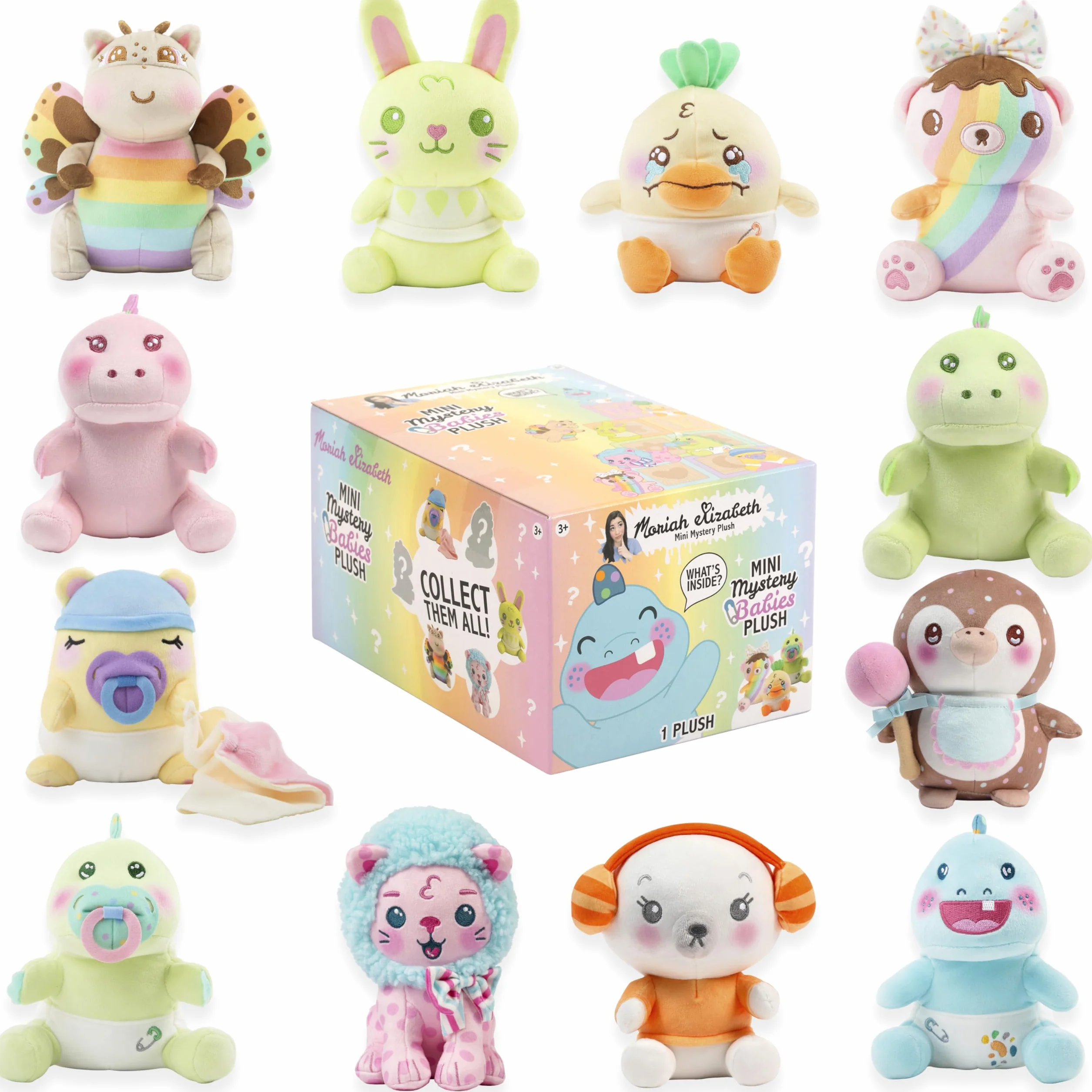 Moriah Elizabeth Mini tajemniczy plusz, seria 4, Baby Mystery Plush, YouTube Craft Channel, Blind Box, 1 z 8 możliwych, oficjalny produkt