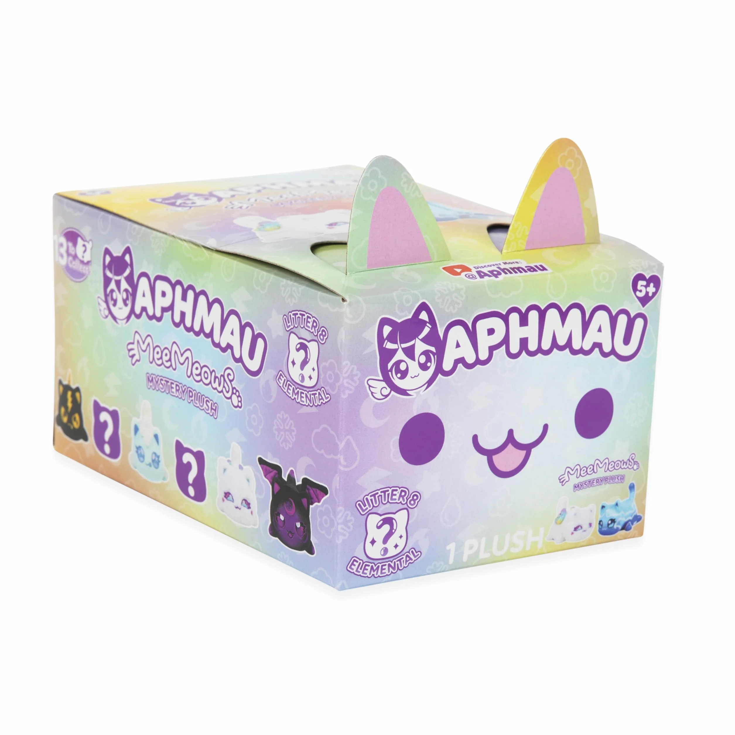 Aphmau MeeMeow Mystery Plush 15.2 cm – seria 8, kanał gier YouTube Minecraft, Blind Box, 1 z 8 możliwych, zabawny element MeeMeows inspirowany Minecraftem, oficjalny produkt