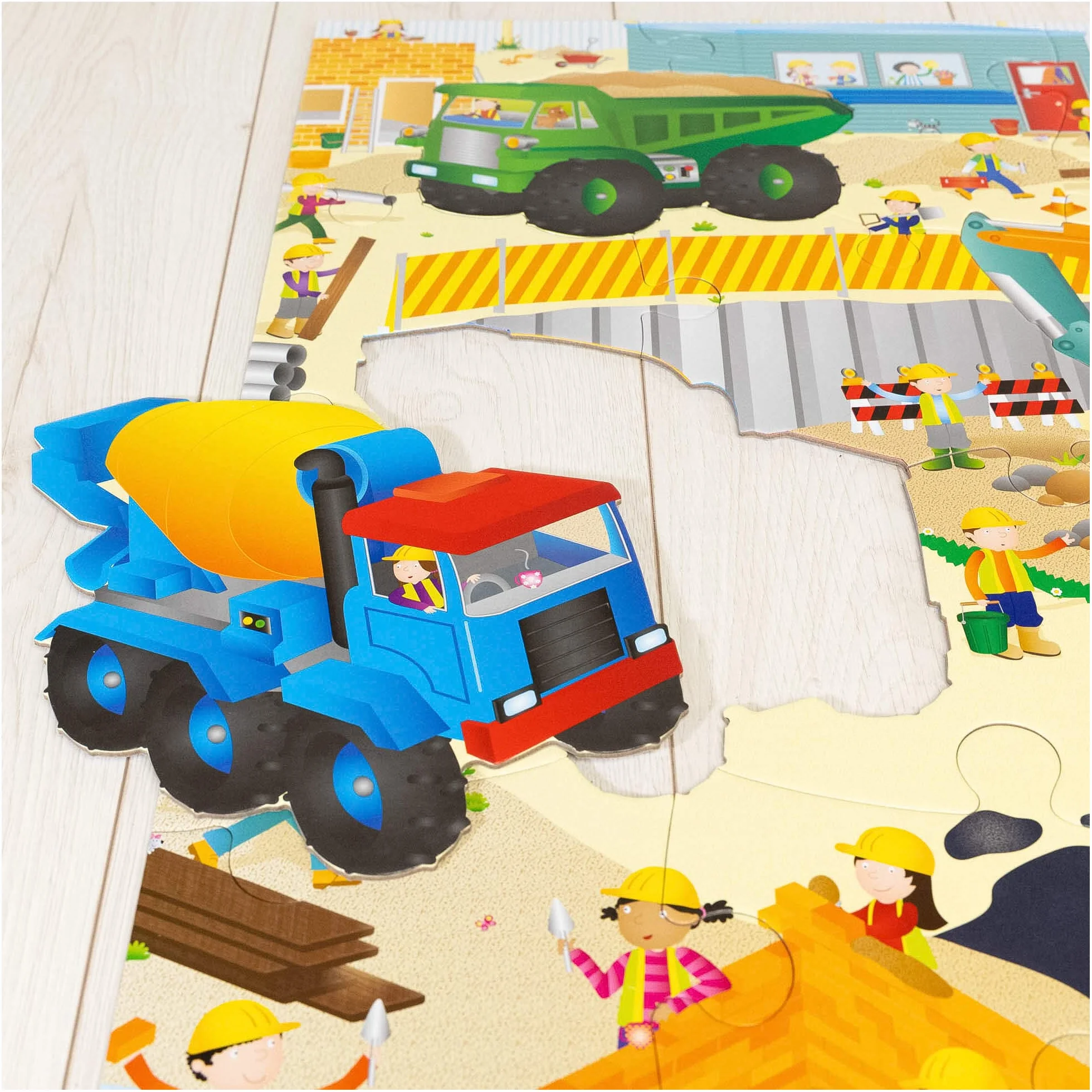 Galt Toys, Giant Floor Puzzle - Construction Site, Floor Puzzles for Kids, Ages 3 Years Plus