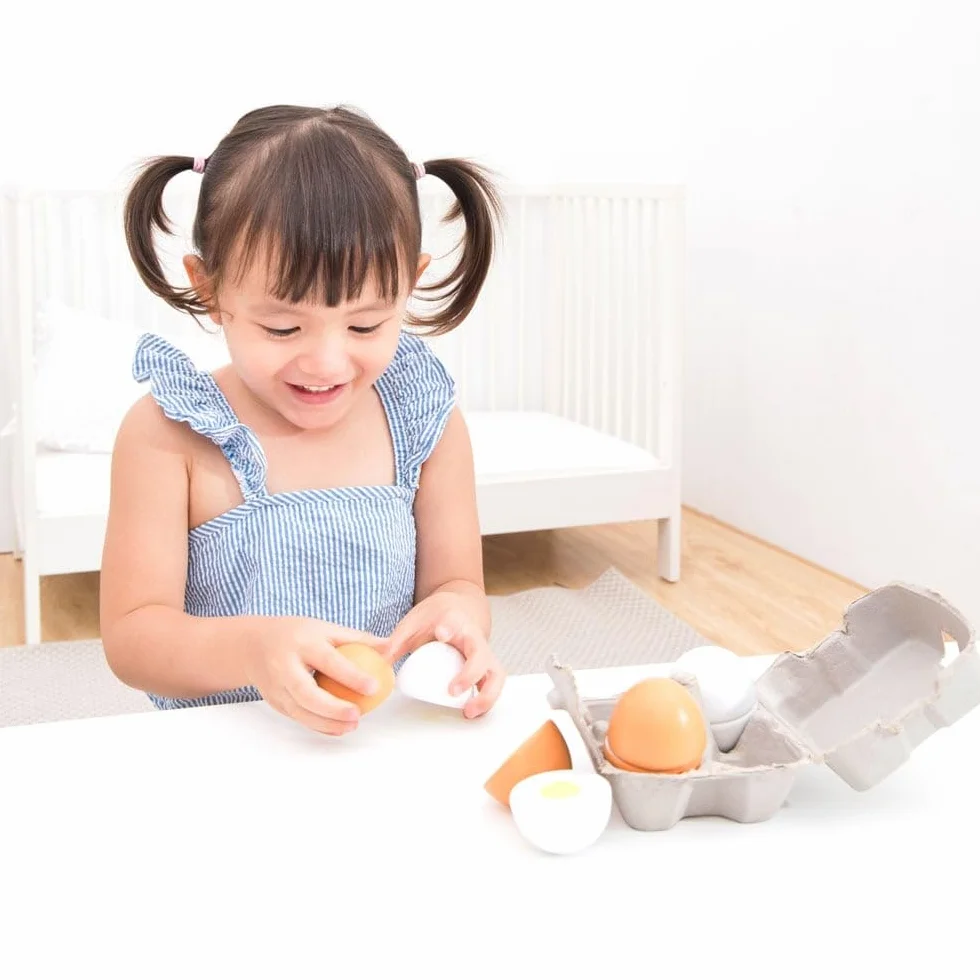 New Classic Toys Winne drewniane jajka edukacyjna gra imitacyjna dla dzieci