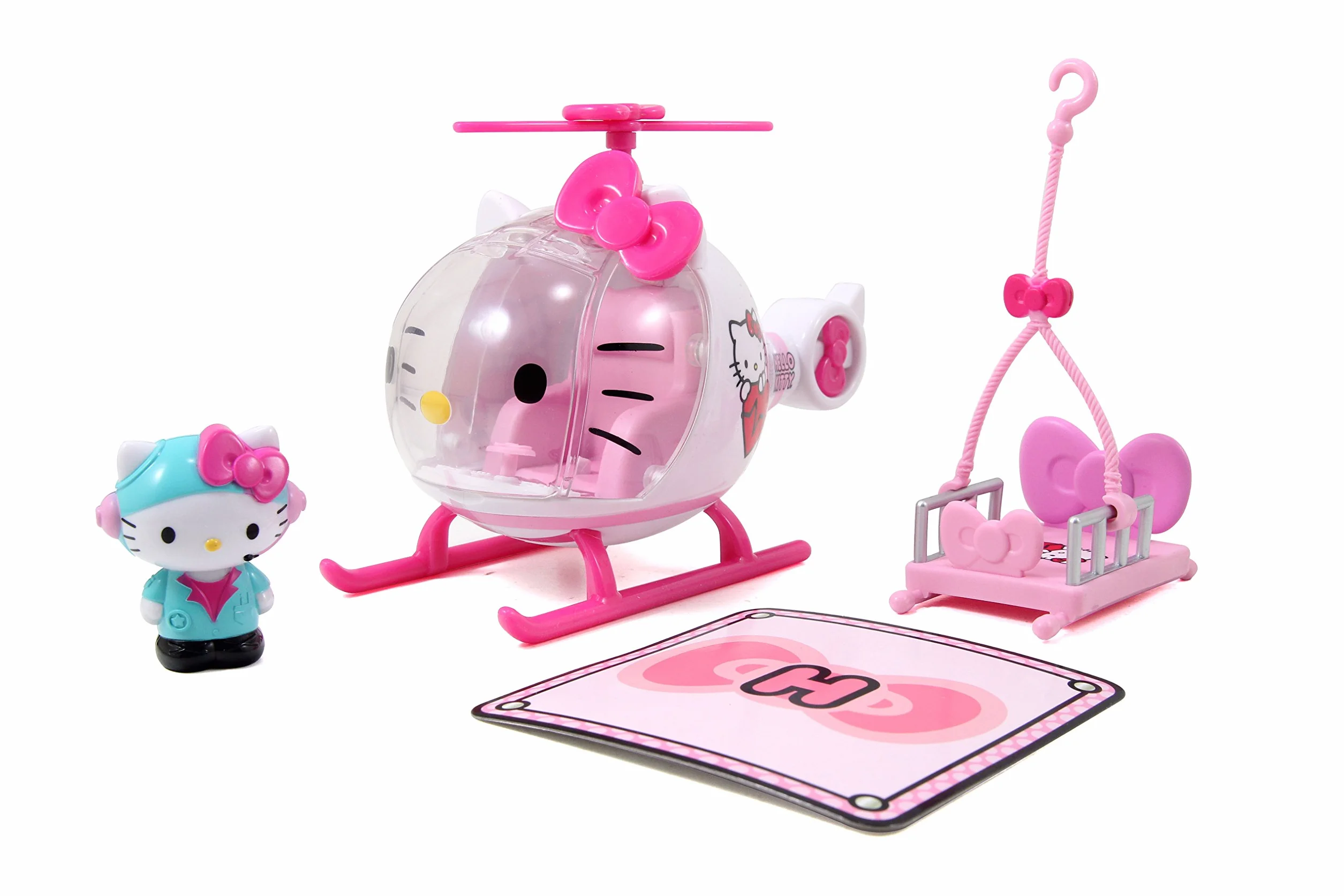 Dickie Toys Helicopter 17,5 cm z figurką Hello-Kitty, przednia szyba do otwierania, odpinany uchwyt, od 3 lat