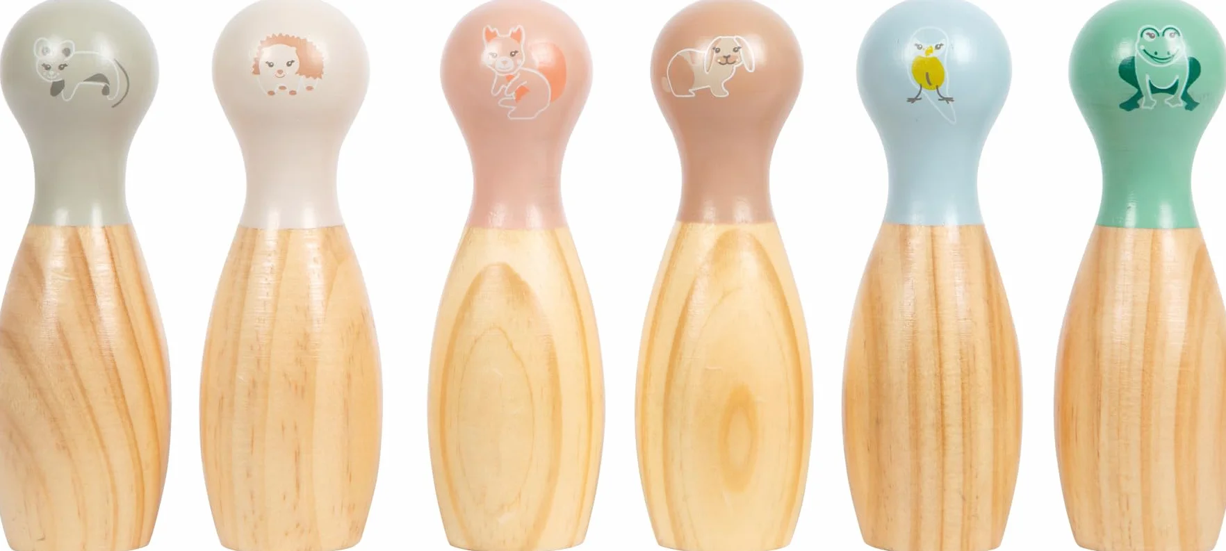 small foot Kręgle 'Garden Buddies' drewno gra w kręgle dla dzieci od 3 lat