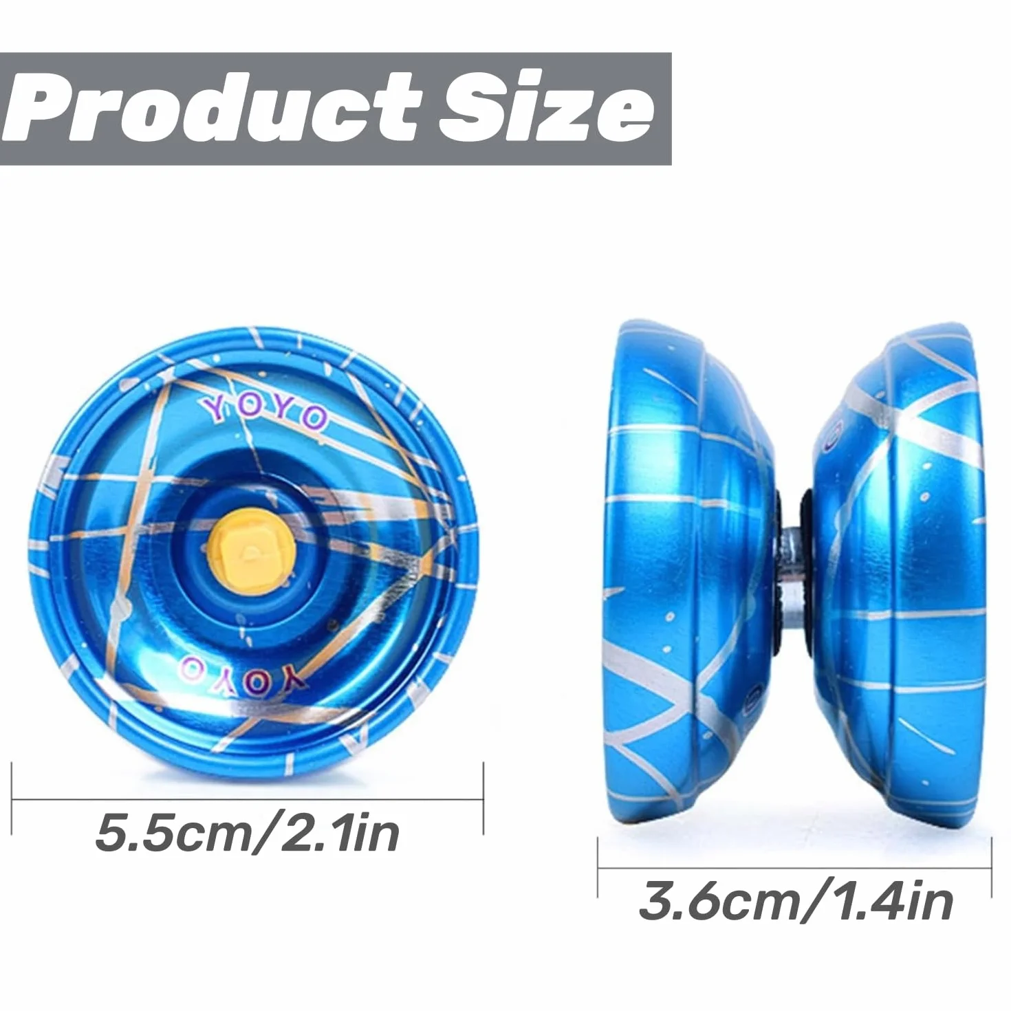 5 sztuk zabawek JoJo dla początkujących, tworzywo sztuczne + stop aluminium, Yoyo Responsive Yoyo, profesjonalna piłka Yo-Yo, zaprojektowana dla początkujących i nadaje się na prezent urodzinowy dla