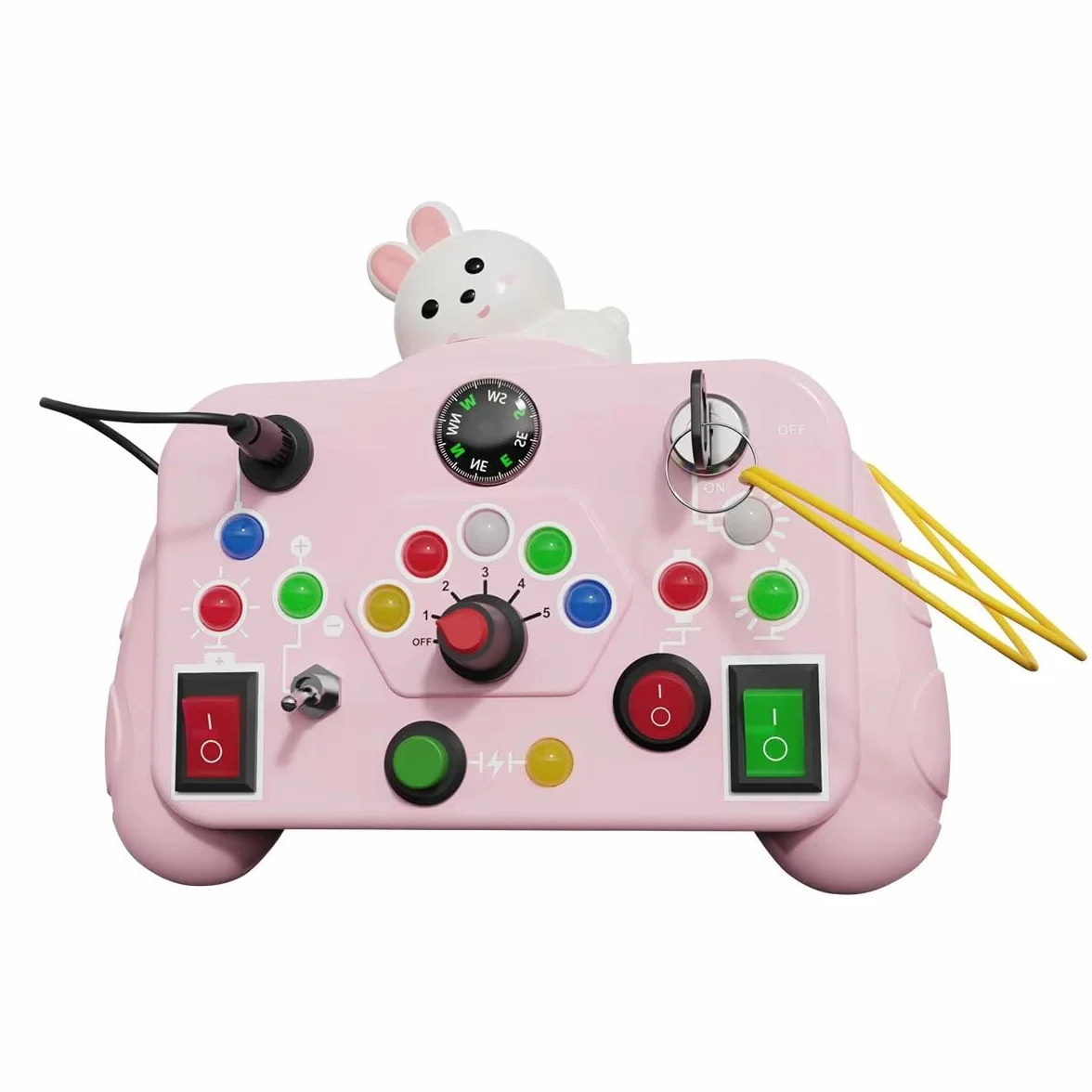 NIWWIN Busy Board Montessori Toy,Wiele sposobów zabawy cyframi i literami,zabawka sensoryczna do nauczania motoryki precyzyjnej,Edukacja przedszkolna,odpowiedni dla dzieci w wieku 1 roku i starszych.