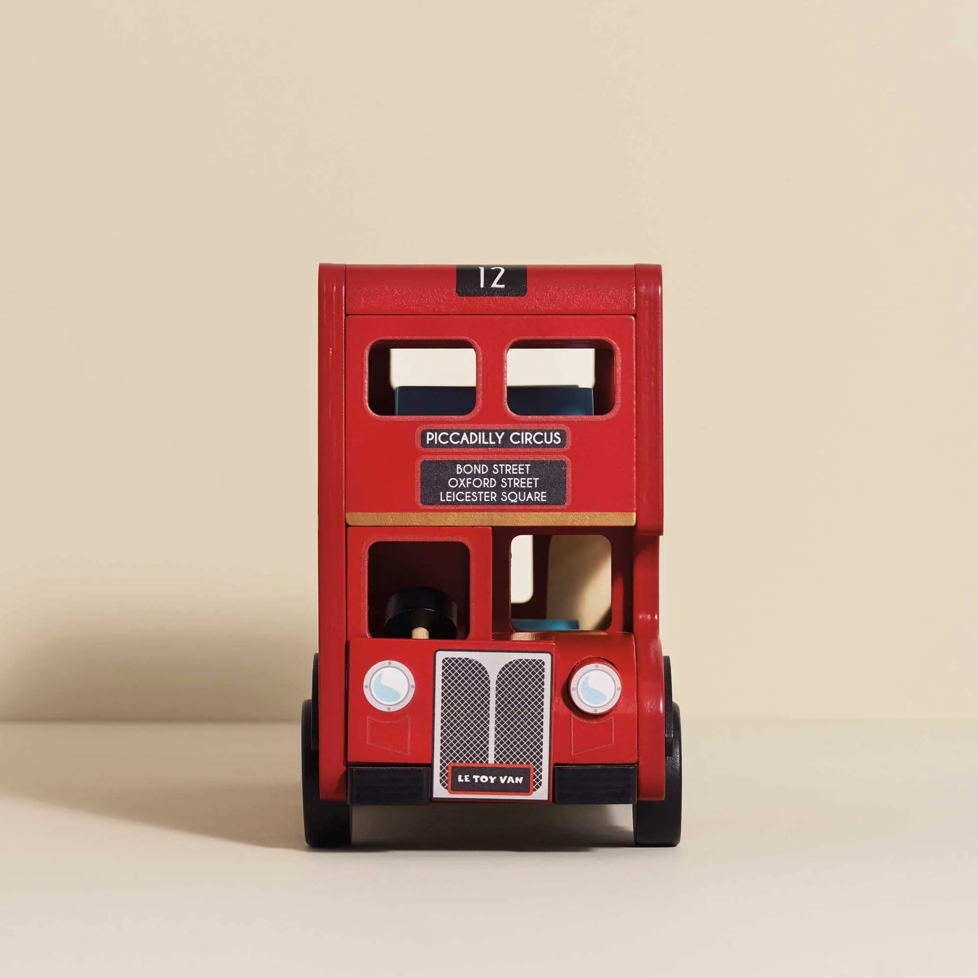 Le Toy Van TV469 Cars & Construction Double Decker Wooden Role Play Suitable for Girls and Boys Toys, London Bus