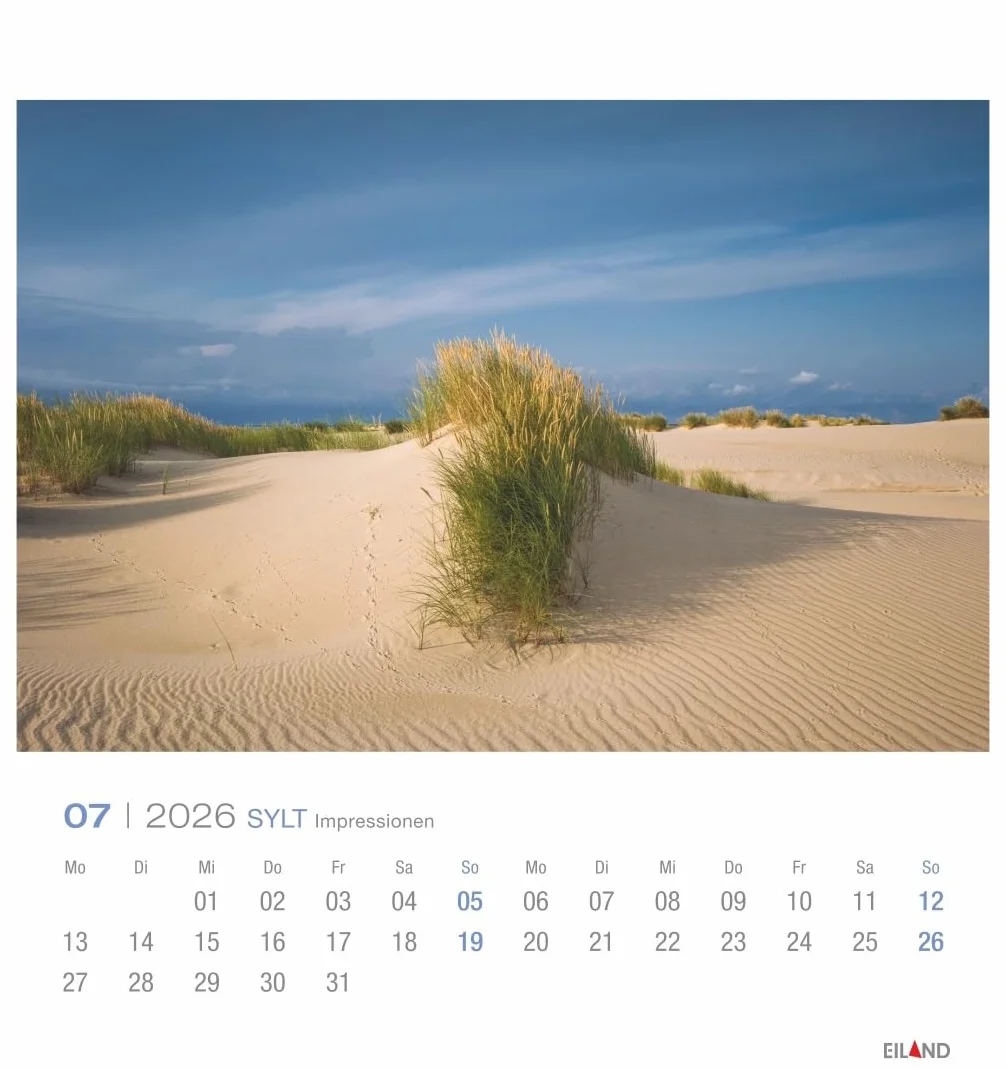 Sylt Impressionen Postkartenkalender 2026: Die schönsten Seiten der Insel in einem kleinen Kalender zum Aufstellen oder Aufhängen. Fotokalender mit monatlichen Postkarten zum Sammeln und Verschicken.
