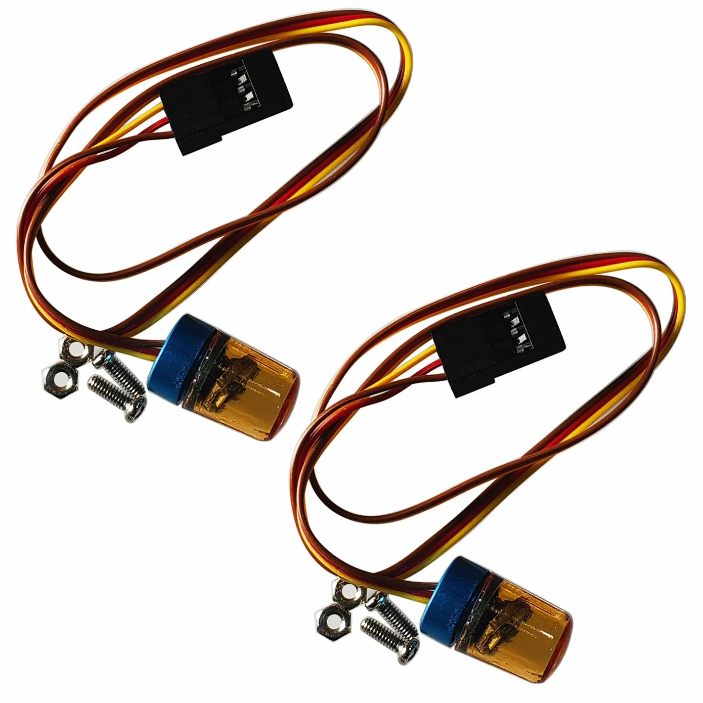 GTIWUNG Migające stroboskop LED, światło przednie lampy migające akcesoria RC dla 1:14 Tamiya Ciągnik RC Engineering Truck, Żółty