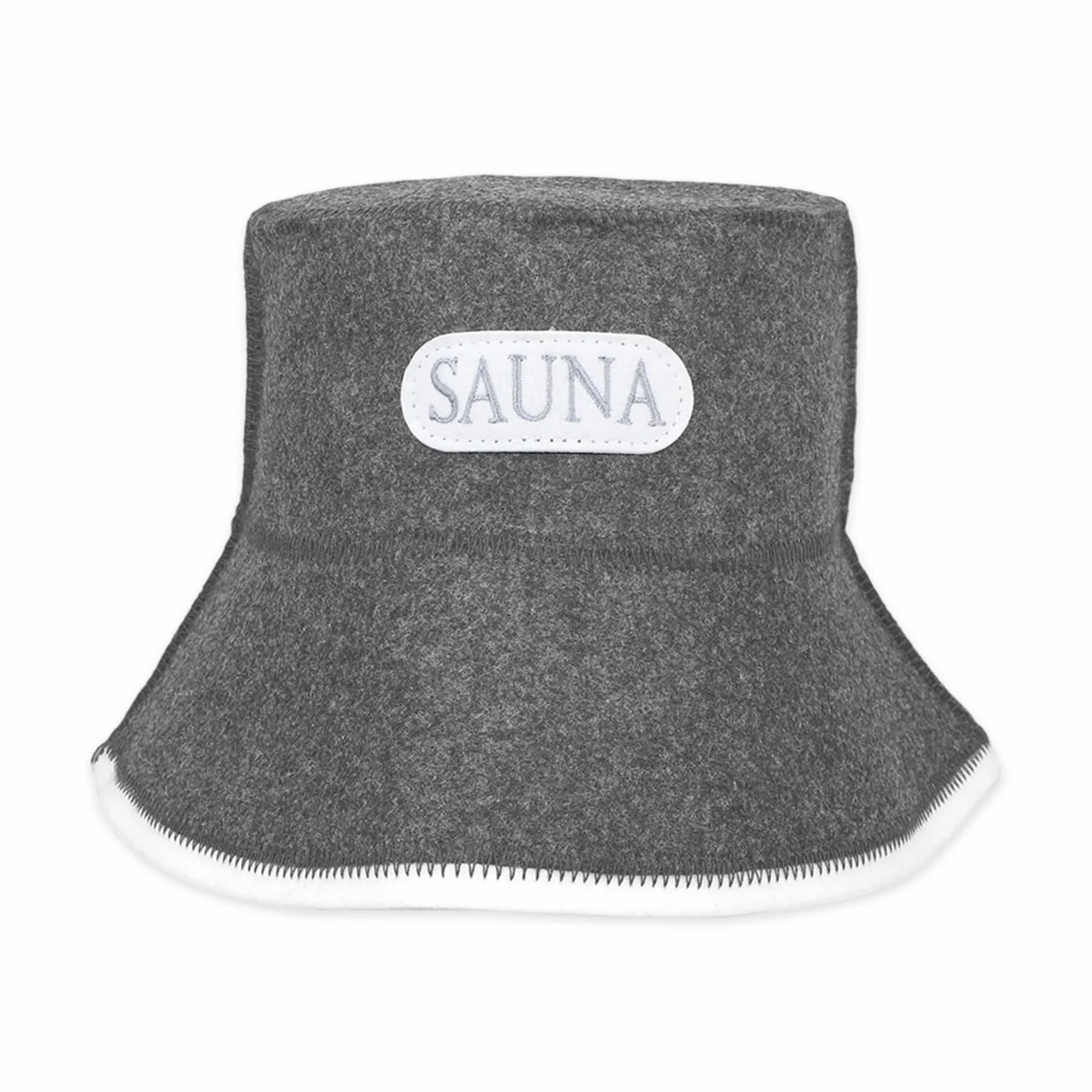 Czapka do Sauny z Wełny dla Mężczyzn, Tradycyjna Czapka Banya Naturalna Szara Wełniana Czapkas Sauny Izolujące Nakrycie Głowy do Łaźni Parowej i Spa