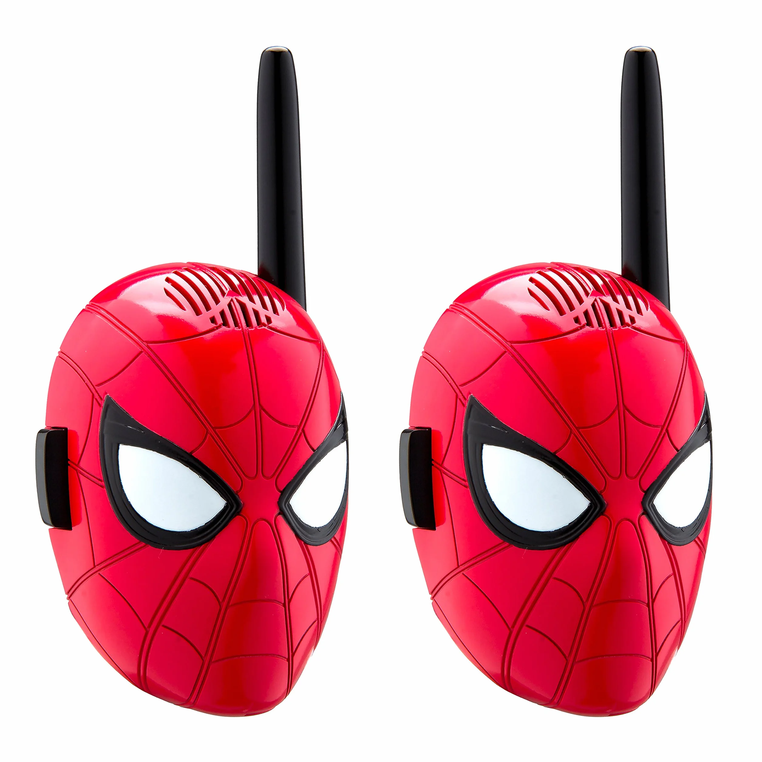 EKids Spiderman krótkofalówki dla dzieci, 2-kierunkowe radio dalekiego zasięgu z grafiką postaci i stylizacją, ręczne krótkofalówki dla dzieci, na zewnątrz, do wewnątrz, przygoda, gra, czerwone