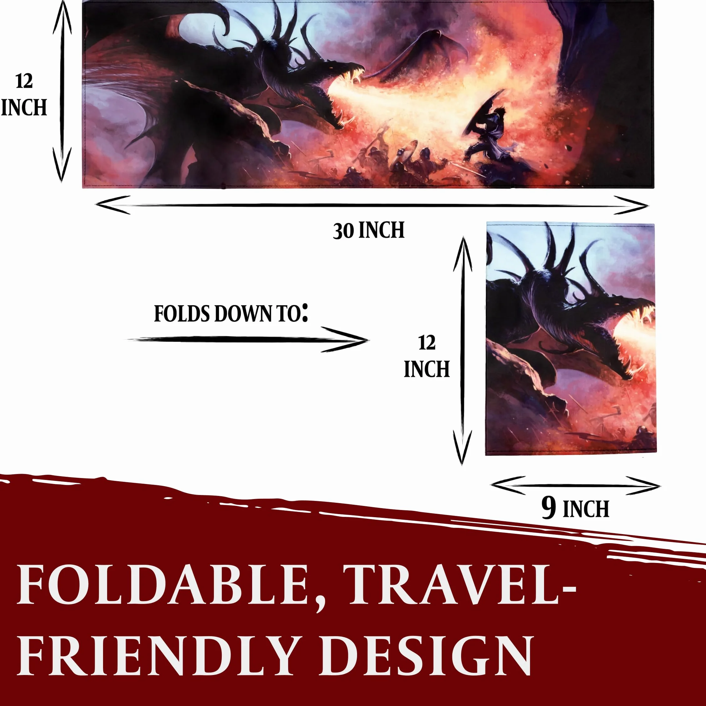 Ekran DND DM 5e - Ekran Mistrza Gry D&D/Dungeon Master Screen Nadruk Kolorowy z Konfigurowalnymi Wstawkami - Dungeons & Dragons Akcesoria GM/Mistrz Gry Prezent dla Mężczyzn i kobiet.