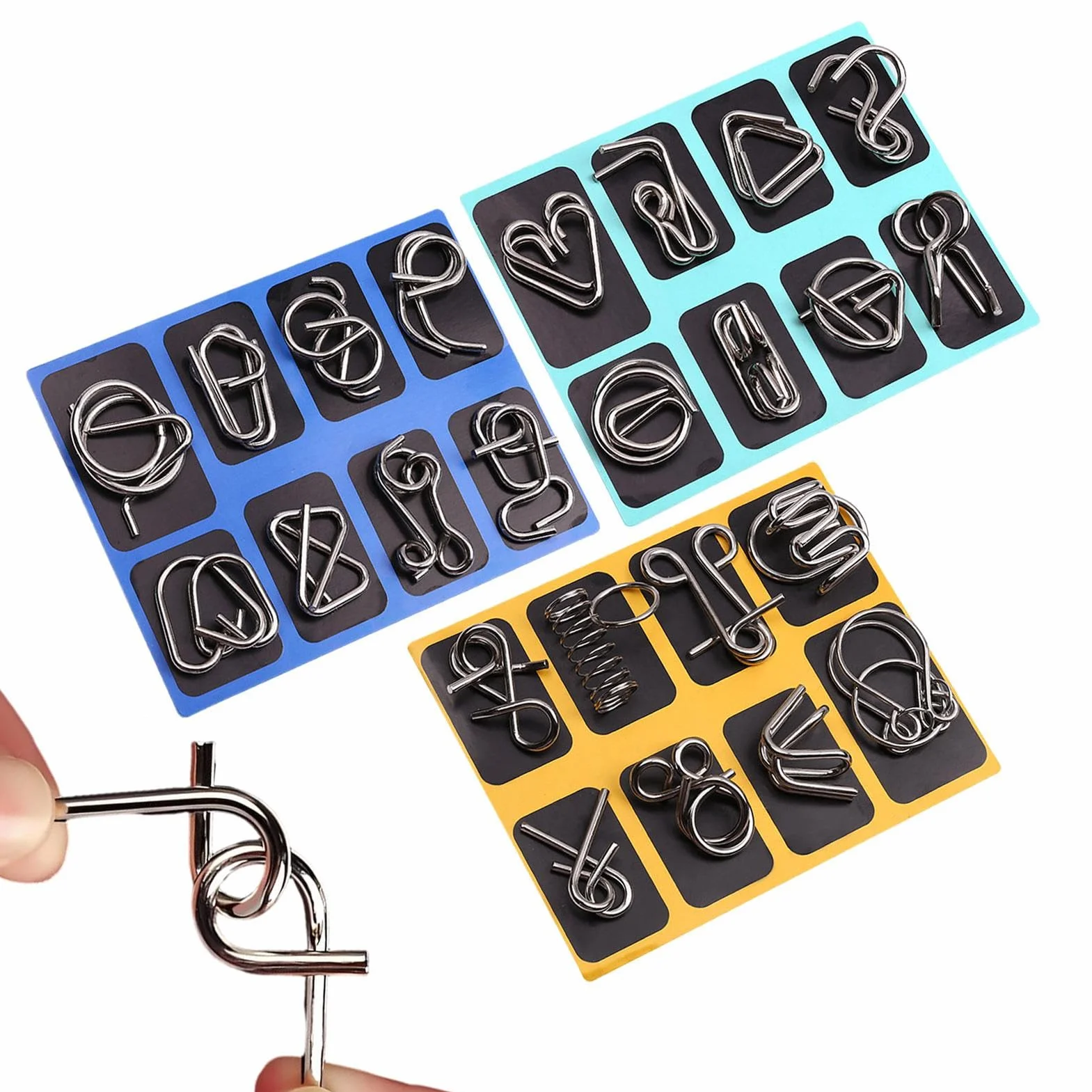 Metal Puzzle,Zabawne Łamigłówki Edukacyjne Zabawki | Pierścieniowa Antystresowa Gra Puzzle Dla Młodzieży - Wyzwanie Dla Nastolatków Rodziny Dziewczynek Dom Szkoła Podróż